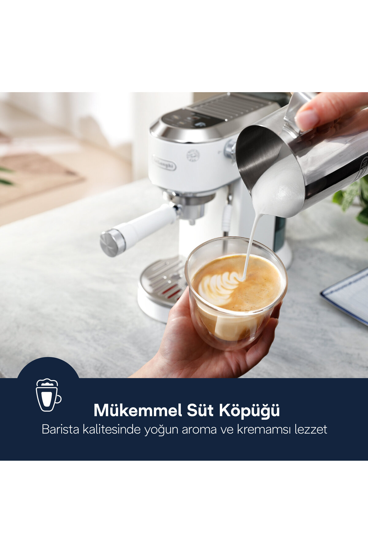 Dedica Duo Manuel Espresso Kahve Makinesi EC890.WI 8