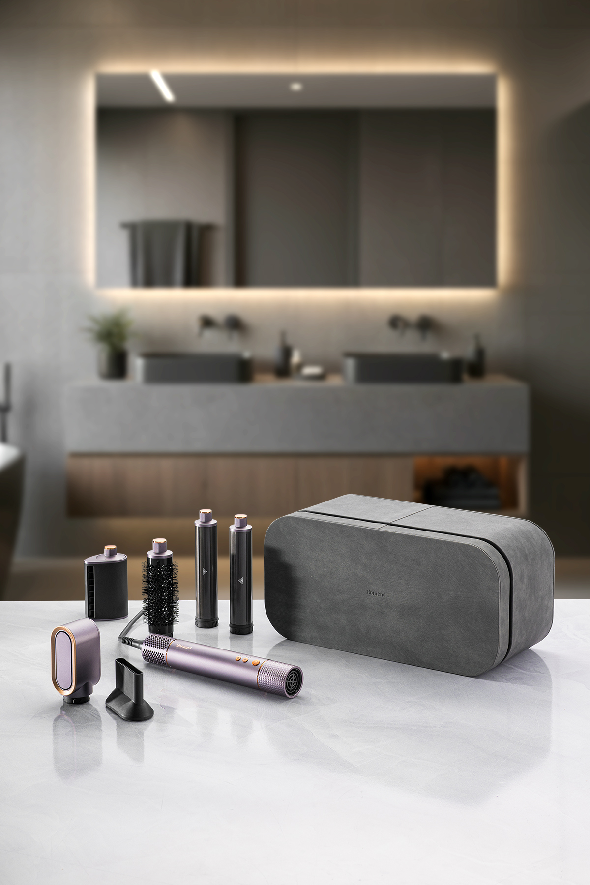 Homend Hairmony 4606h Plus Saç Kurutma ve Şekillendirme Seti Mor