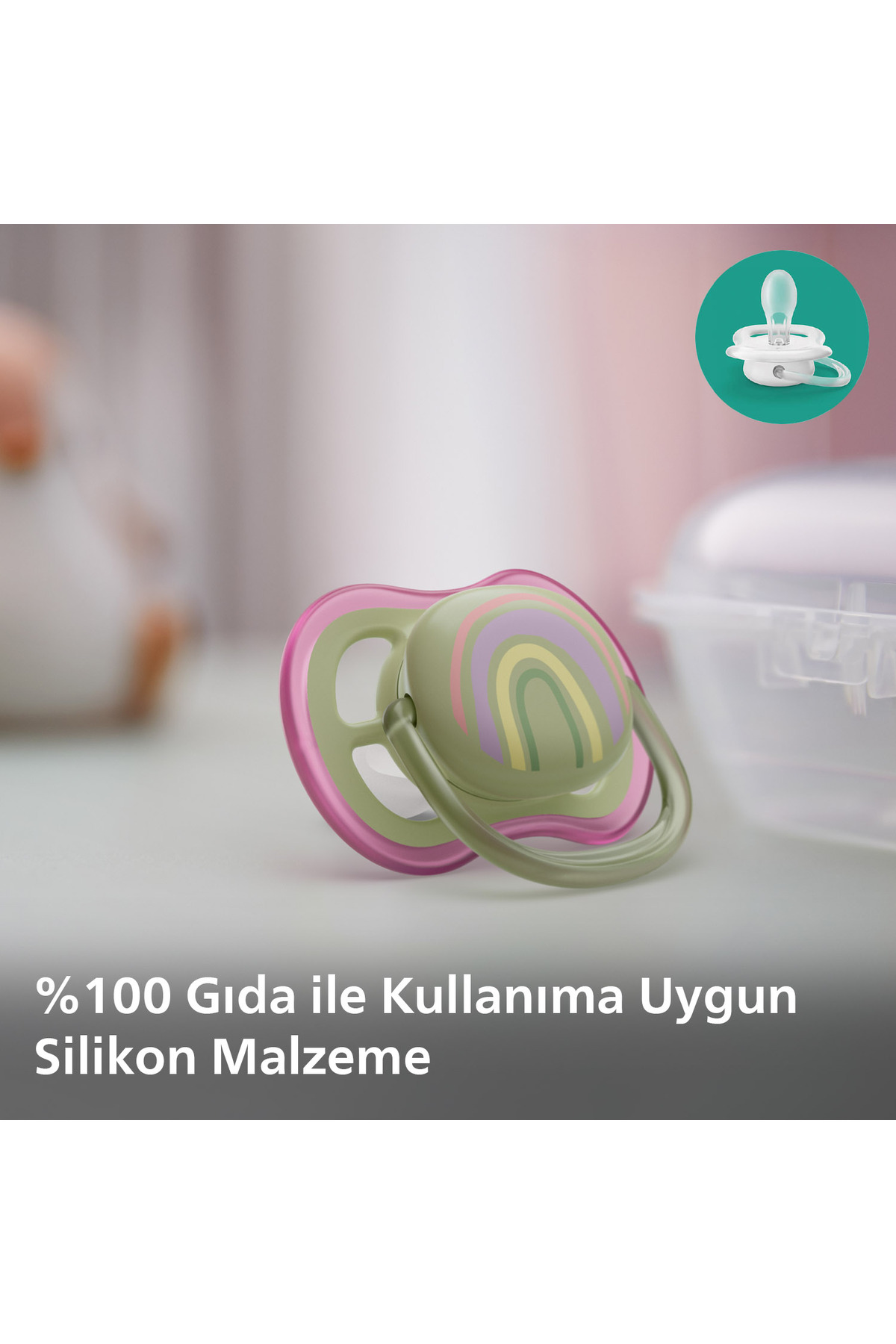 Philips Avent Ultra Air Emzik 0-6 Ay,  2'li Paket, Kız, SCF085/59 fotoğrafı 6 (önizleme)