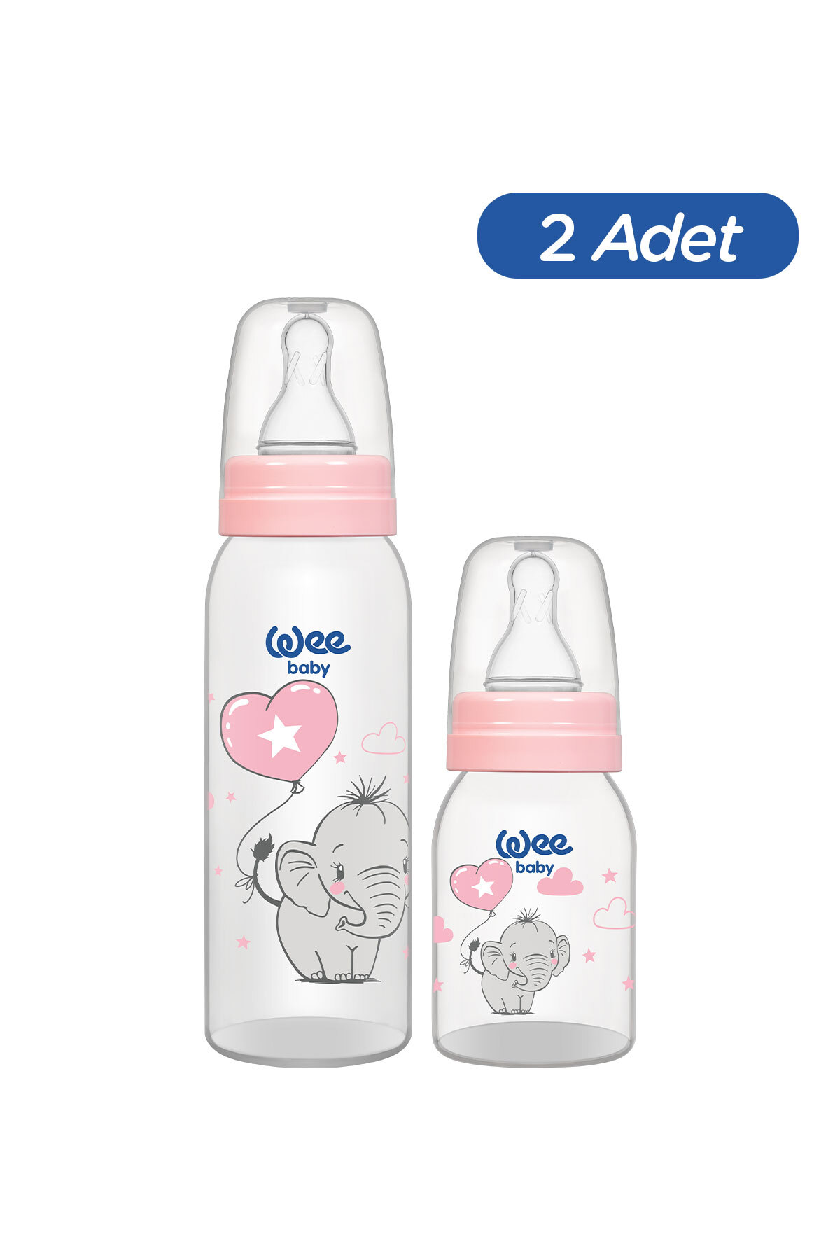 Wee Baby Klasik Biberon Seti 125 ml + 250 ml Pembe