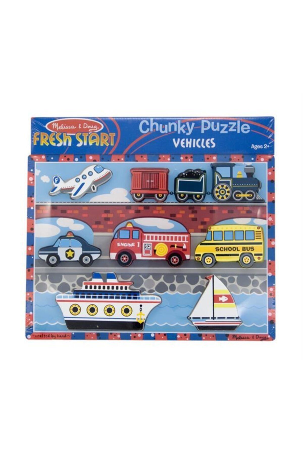 اسباب بازی های آموزشی Melissa Doug پازل چاقوی چوبی ملیسا و داگ وسایل نقلیه Melissa & Doug