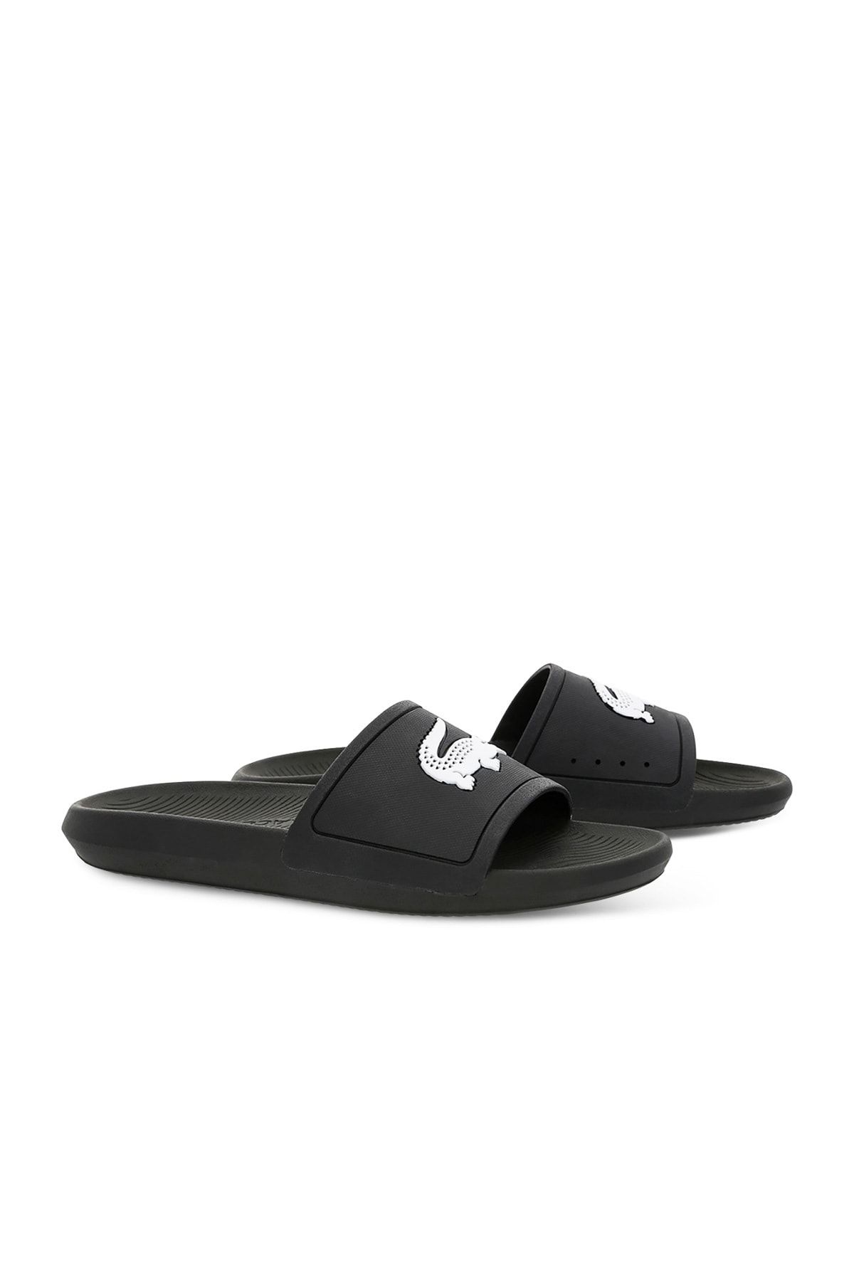 دمپایی آبی مردانه سیاه چاپی Croco 737CMA0018 Lacoste
