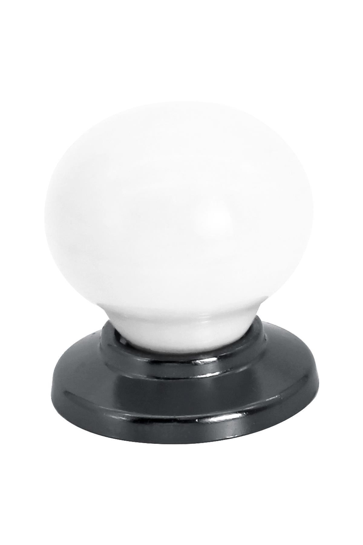 Porcellana Perla Porselen Kulp Dolap Çekmece Mobilya Mutfak Kulbu Yakut Düğme-beyaz-füme-stk0125