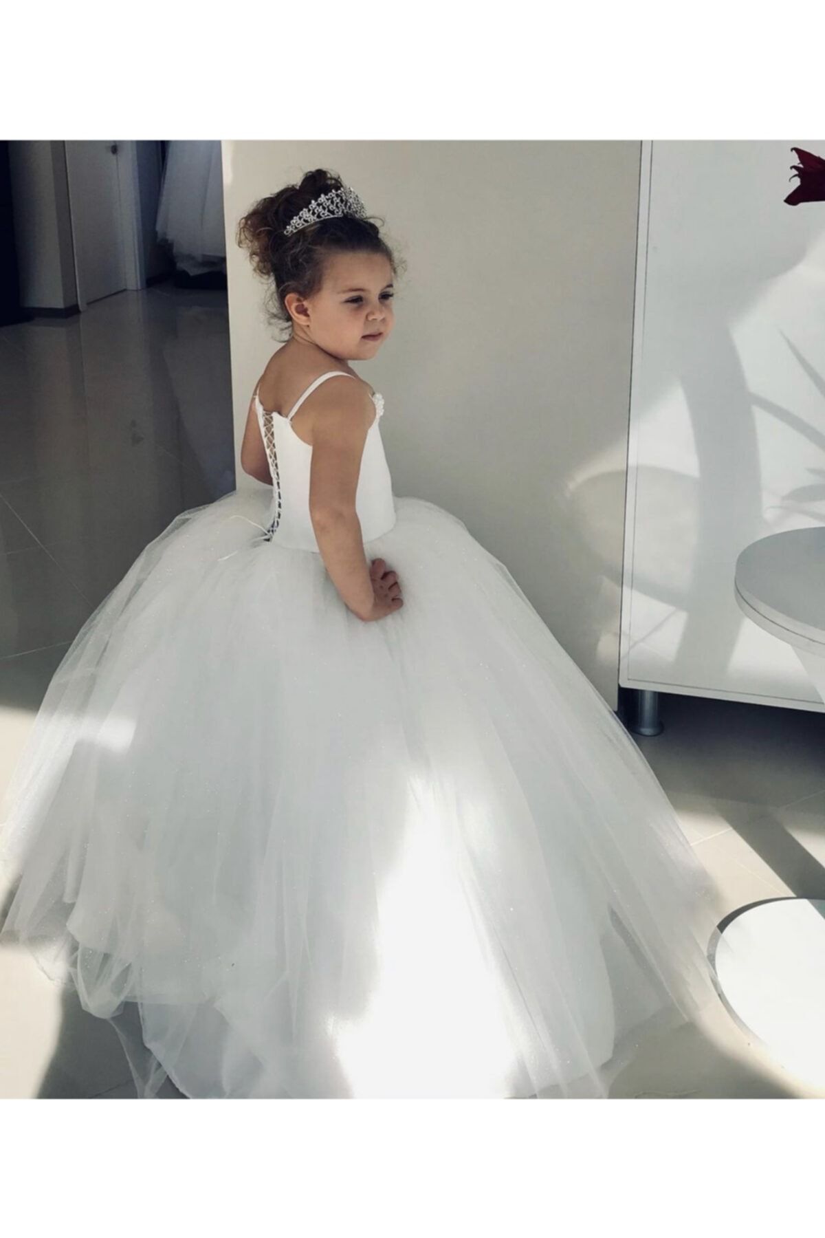Girls plain white dress online