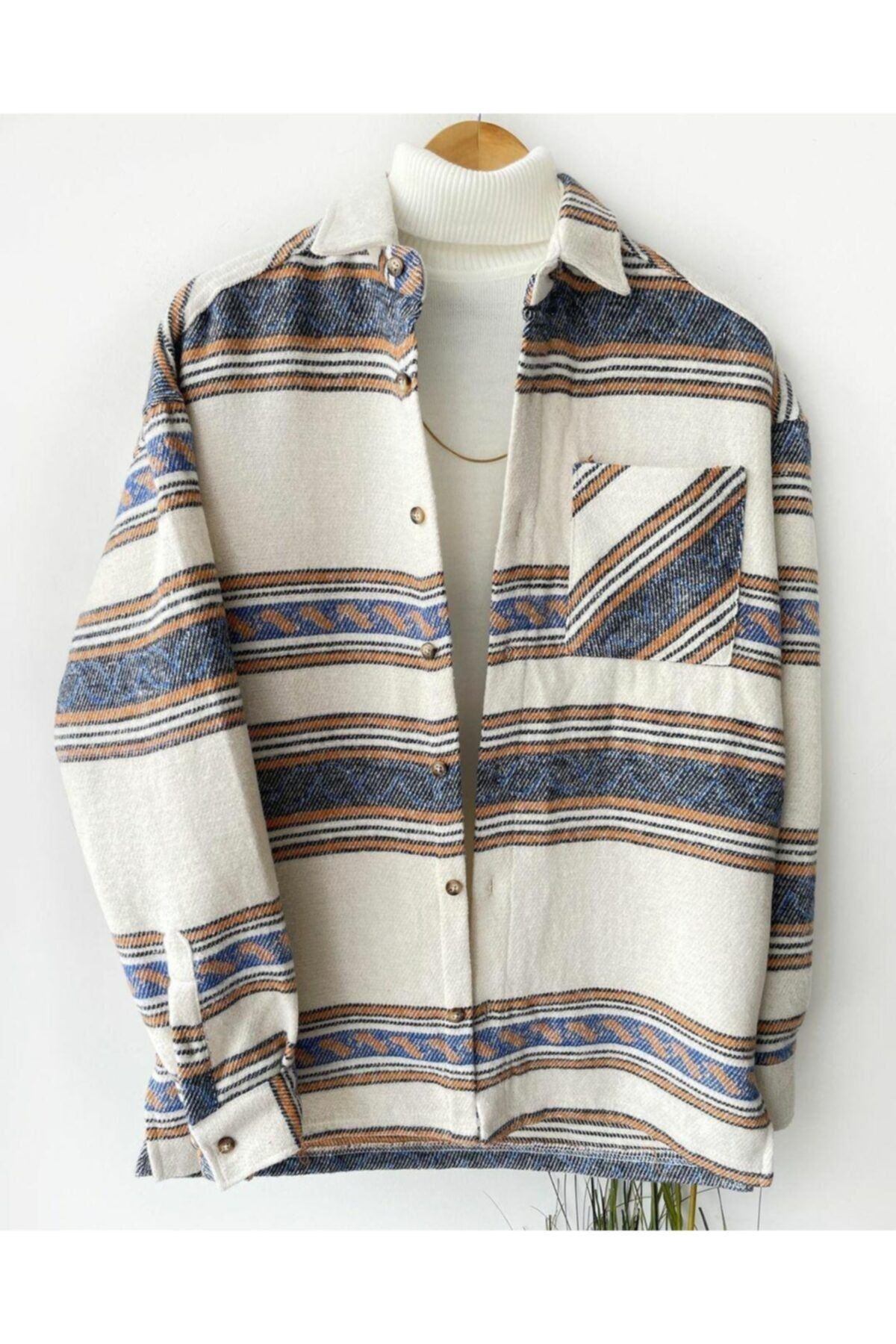 siana stitch detailed hooded cardigan