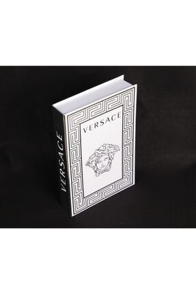 Dekoratif Kitap Kutu Versace Siyah Beyaz WR20211