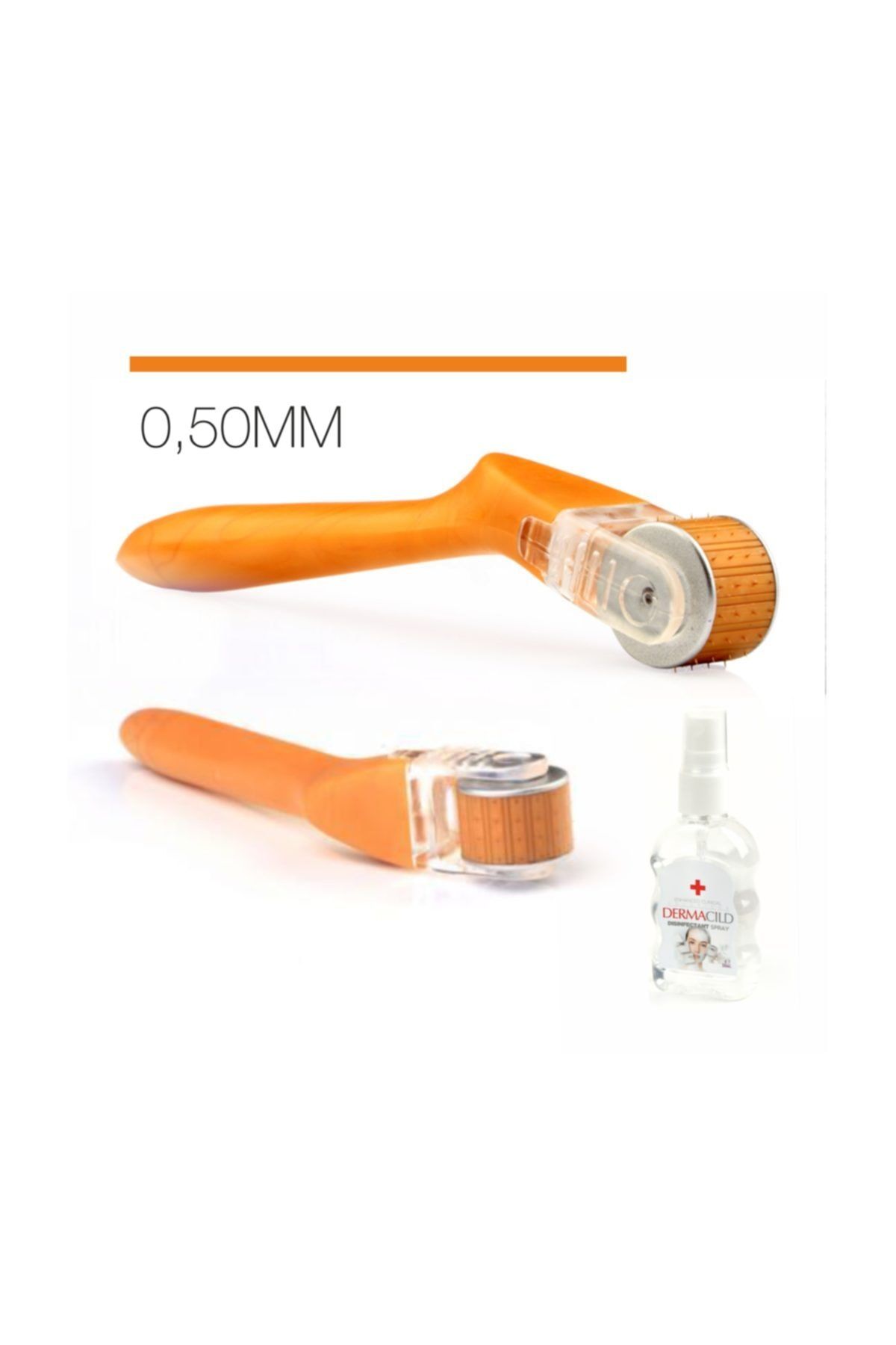 مینی 64 سوزن تیتانیوم درمارولر 0.50 میلی متری + اسپری پاک کننده (دور چشم) DR.ROLLER
