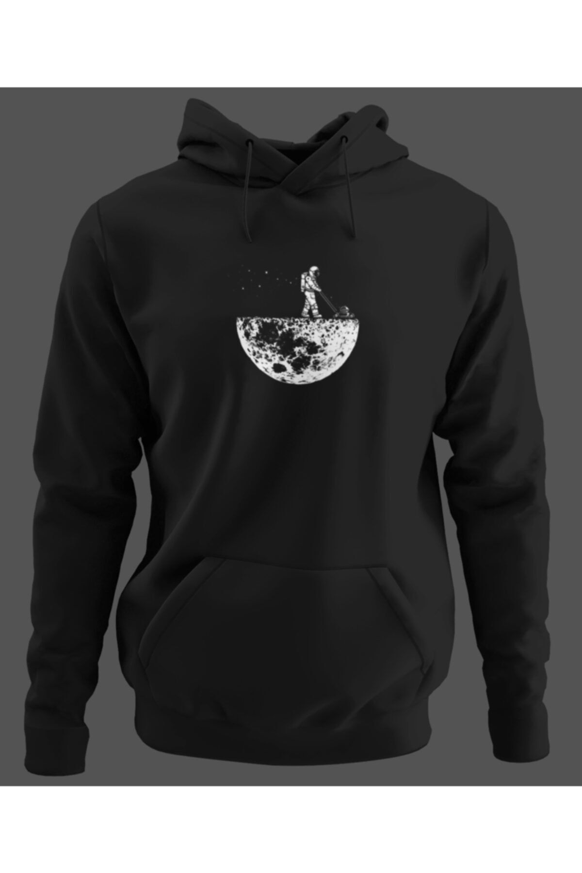 Astronaut mowing the moon hoodie on sale