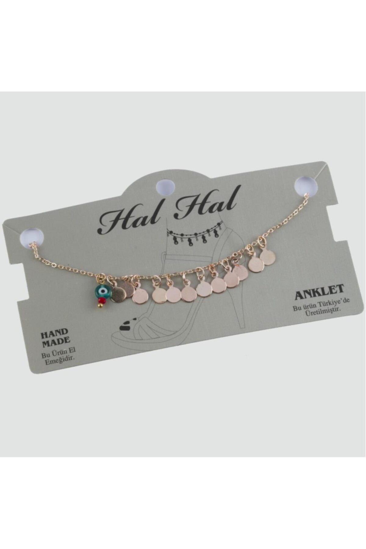 Genel Markalar Gold Pullu Nazar Boncuklu Halhal