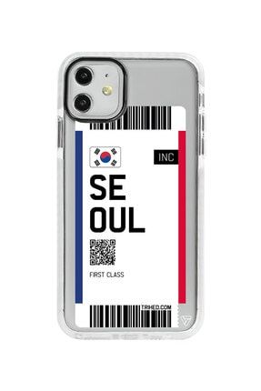 Iphone 11 Beyaz Impact Seoul Bileti Premium Telefon Kılıfı Trv027-iPhone-11