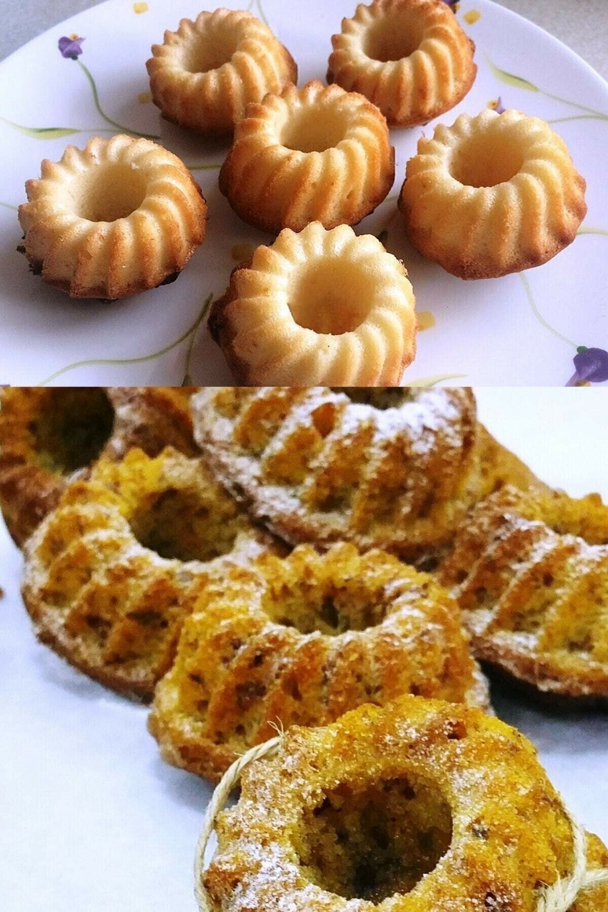 Harika Avm 6 Lı Mini Göbekli Silikon Muffin Kek Kalıbı (renk: Pembe)