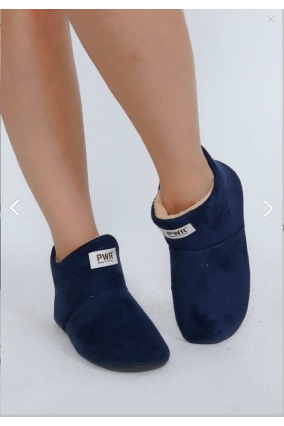 Navy blue store slipper boots