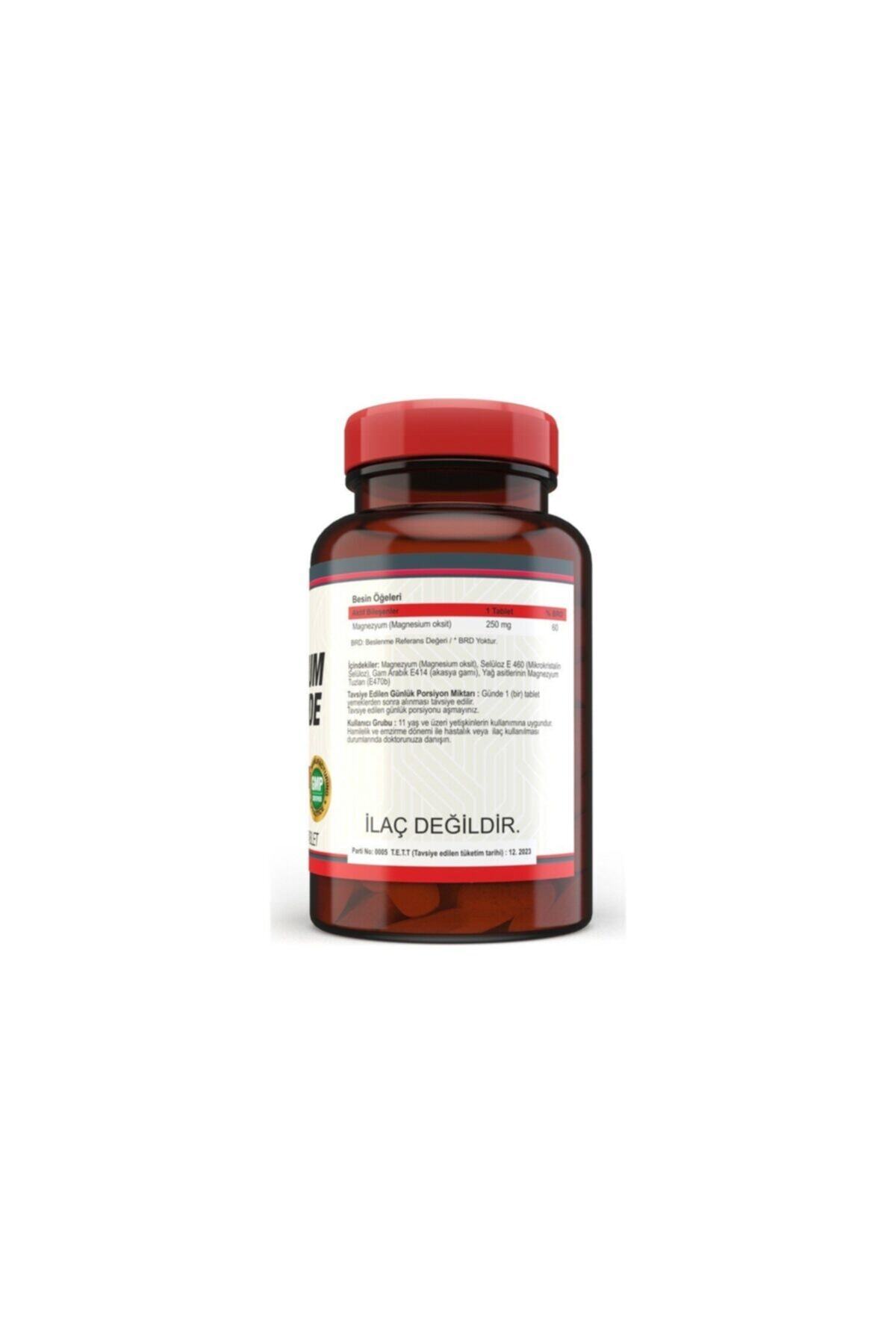 Magnesium Oxide Magnezyum 250 Mg 120 Tablet X 2 Kutu 3