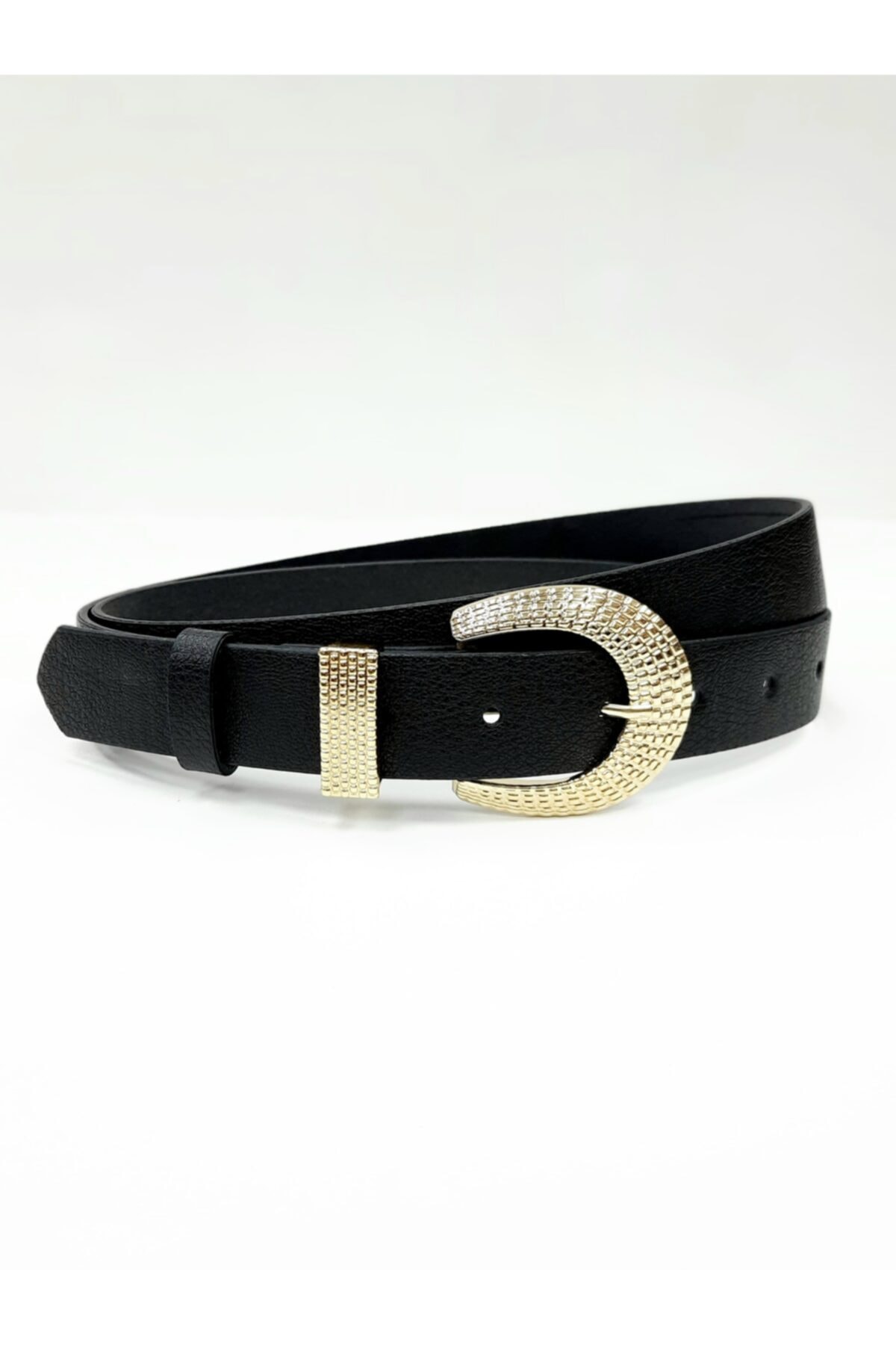 Women's Black Gold Buckle Belt Jean Belt,Jacket Belt,Pants Belt