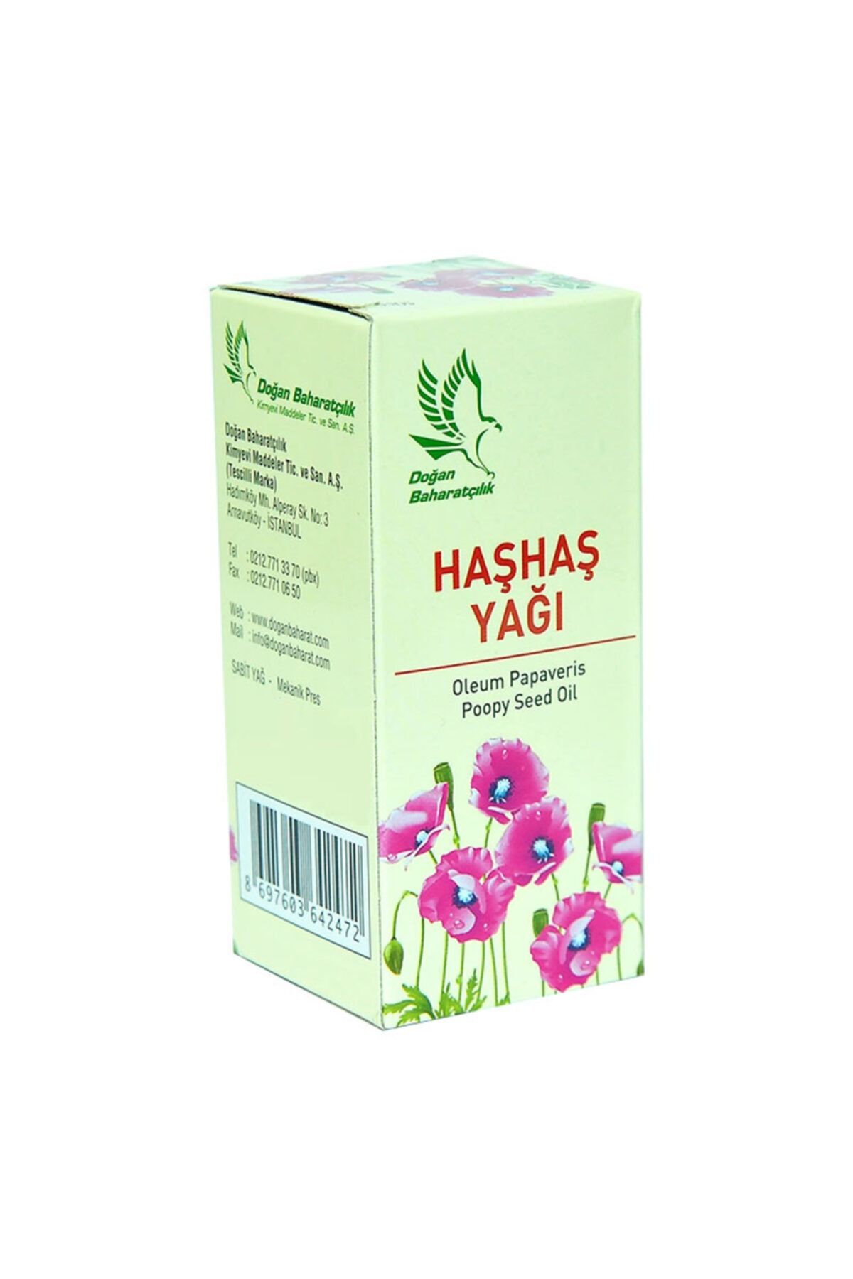 بطری شیشه ای خالص طبیعی 50 سی سی روغن خشخاش تولید ادویه Genel Markalar