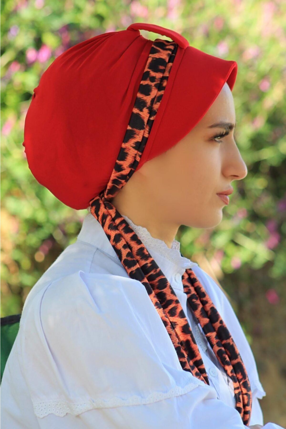 Atkılı Şapka Bone Kırmızı - Özel Tasarım- Yeni Model Tesettür Giyim