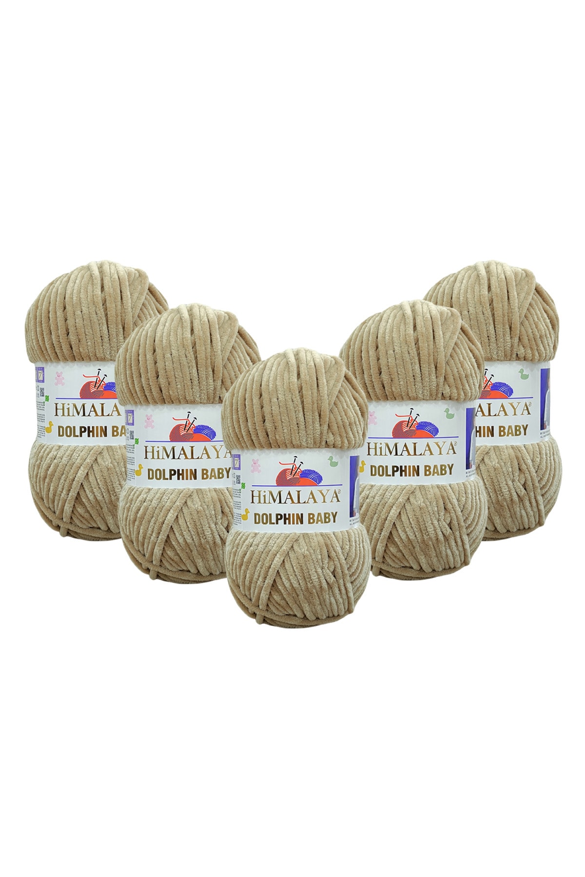 Dolphin Baby Velvet Rope 5-Pack - 80317 Beige - 100 Gr. 120 Mt.