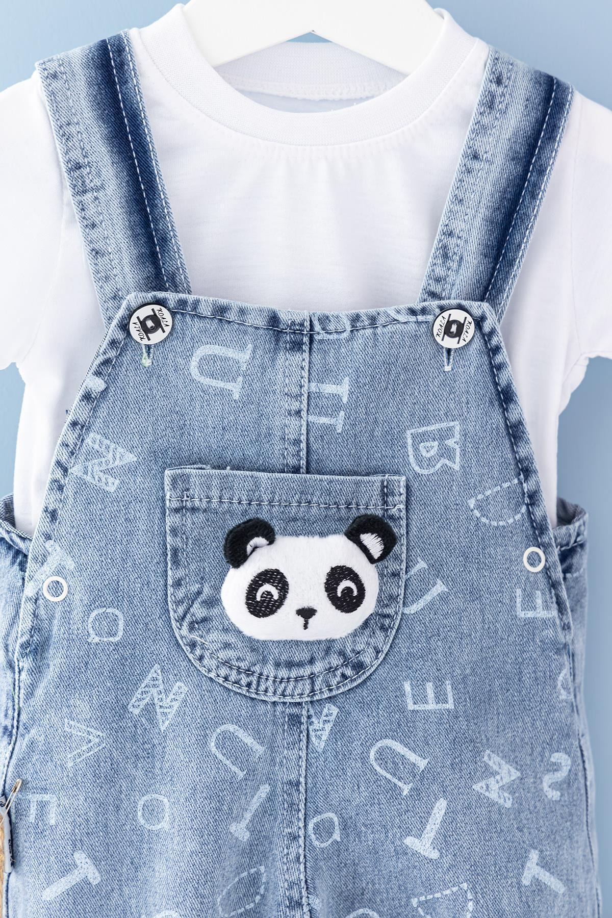 Babymod Koala Figurlu Denim Kumas Erkek Bebek Salopet Tulum Takim Fiyati Yorumlari Trendyol