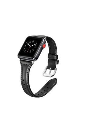 ???Apple Watch 44mm Deri Kordon Kayış Akıllı Saat Kordonu VLZ15355