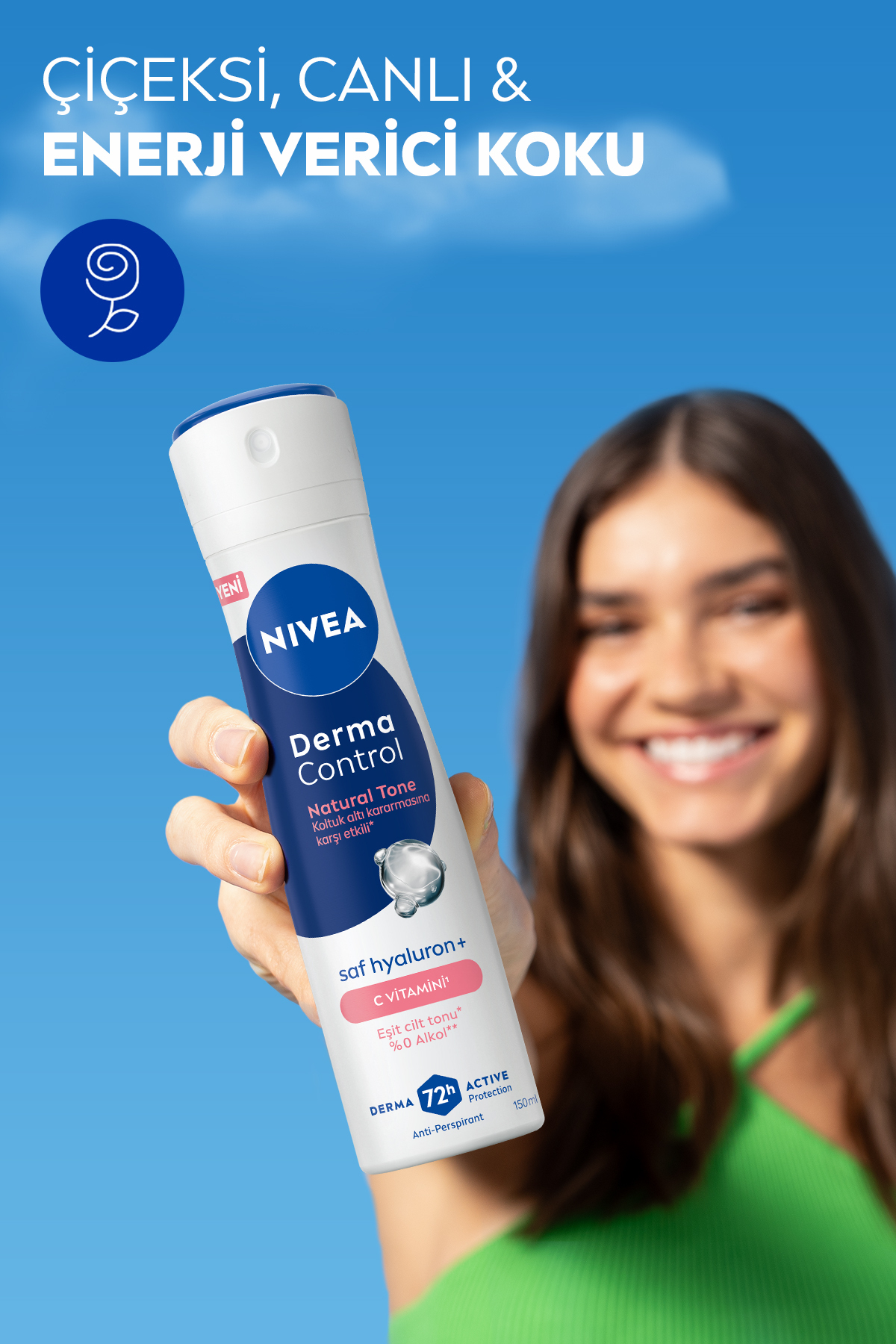 Kadın Sprey Deodorant Derma Control Natural Tone 150ml,Q10 Sıkılaştırıcı Losyon400ml ve Gündüz Kremi — SET.NVE.1219 — تصویر 9 از 9