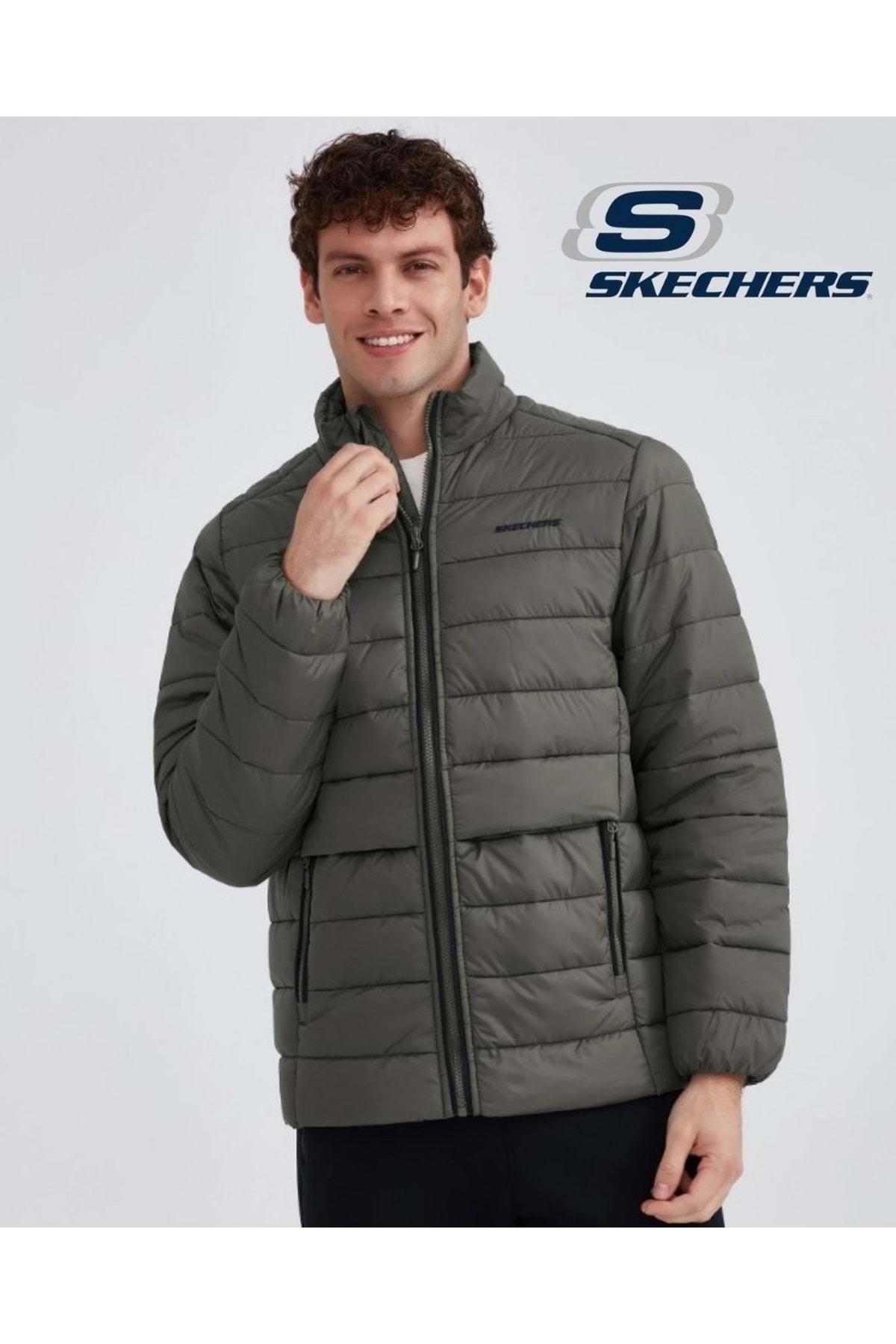 اسکچرز کاپشن کاپشن پددار M Outerwear S231242 کاپشن کژوال مردانه KHAKI