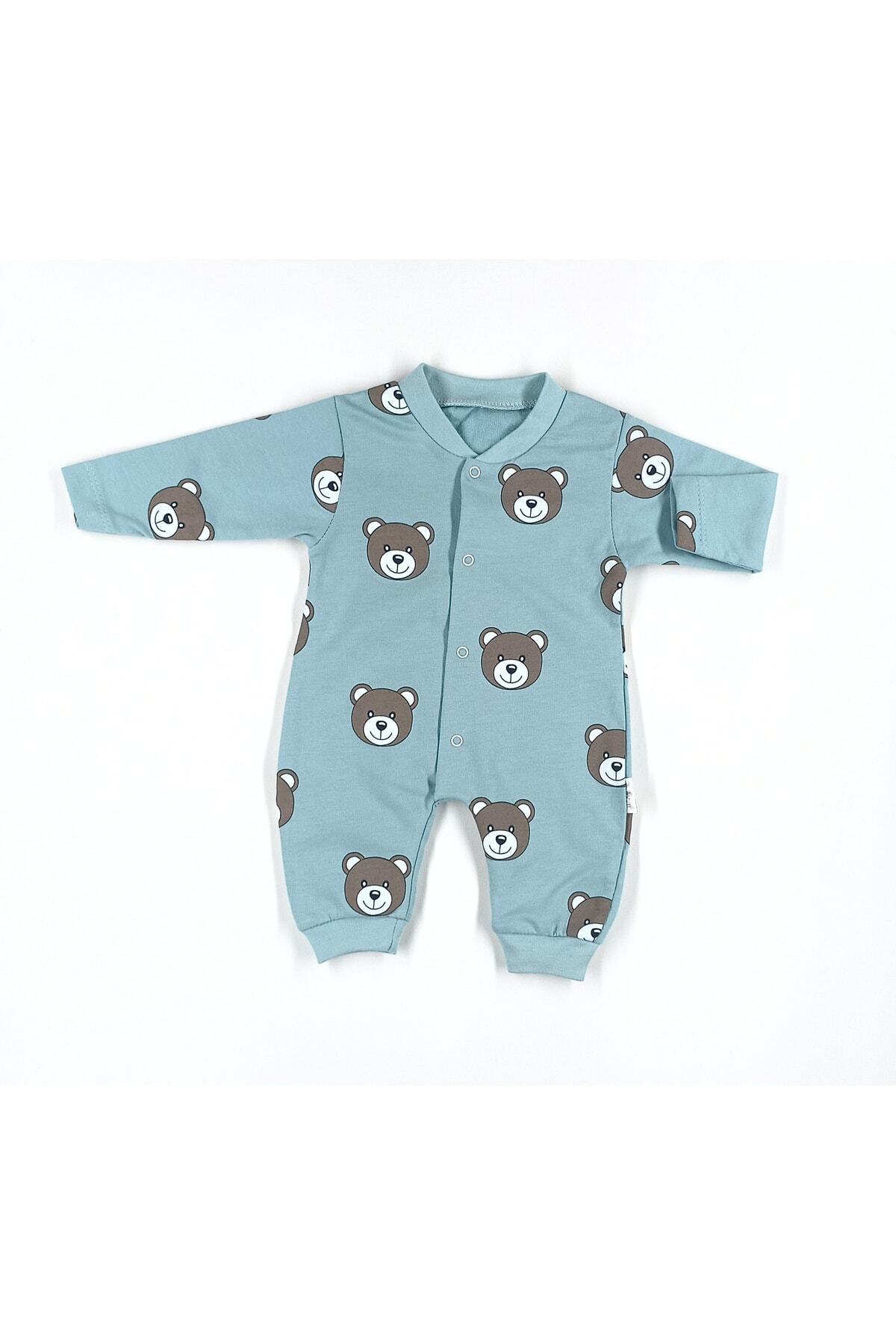 Genel Markalar Hobbe Baby Ayıcıklı Tulum 3-6-9 Ay, Yumuşak Dokusu,Bebek Tulum fotoğrafı 3 (önizleme)