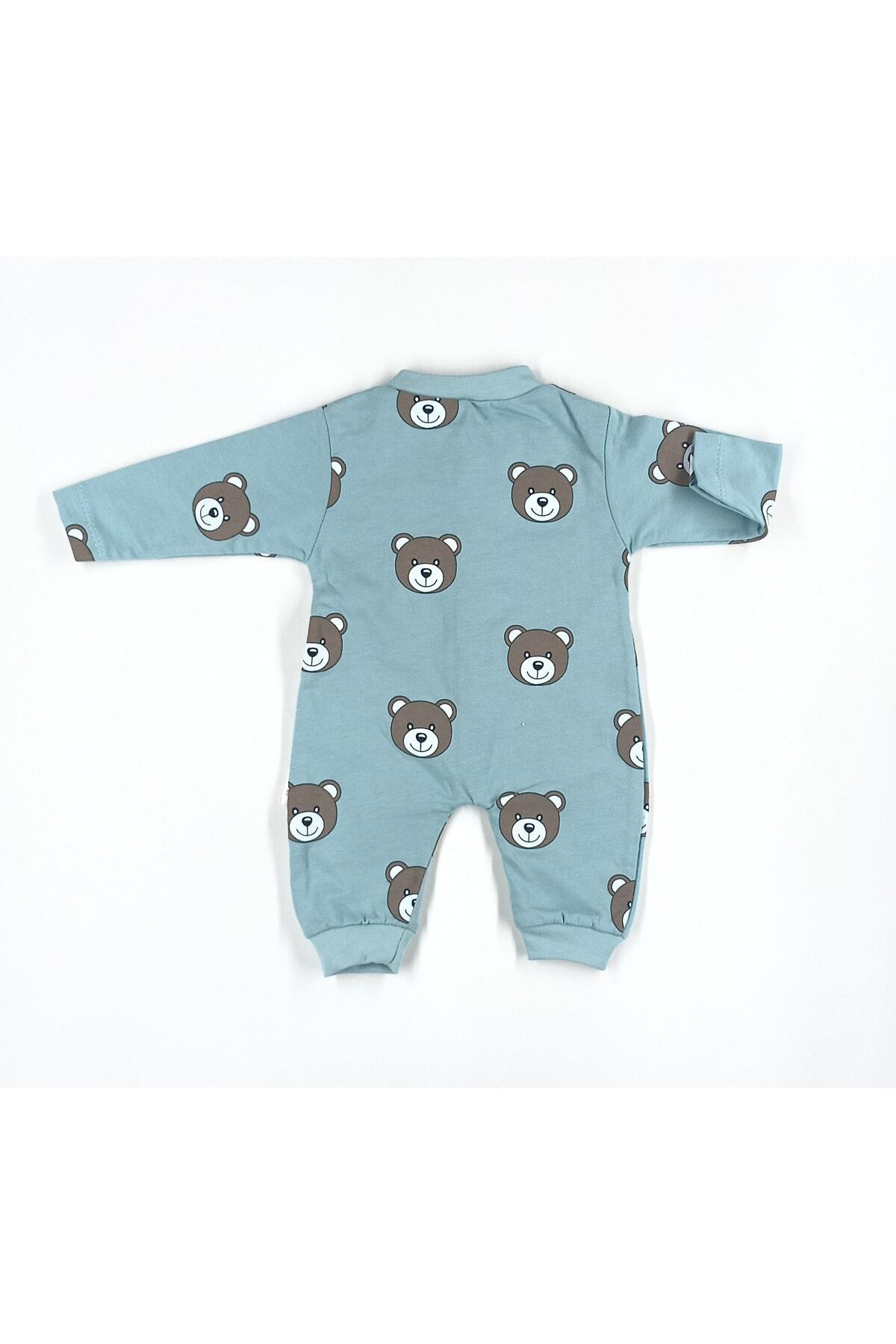 Genel Markalar Hobbe Baby Ayıcıklı Tulum 3-6-9 Ay, Yumuşak Dokusu,Bebek Tulum fotoğrafı 4 (önizleme)