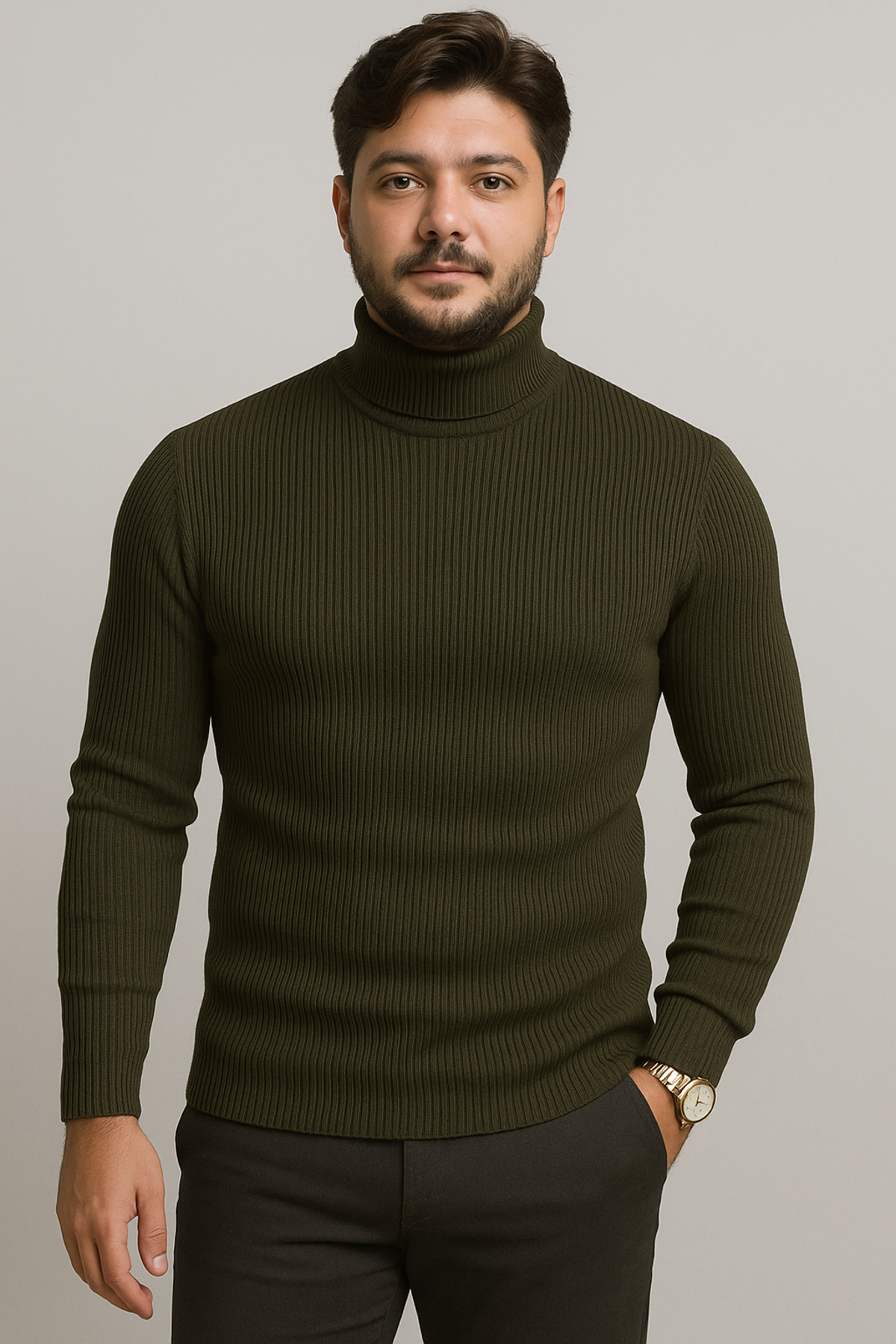 ست 4 تکه پلیور یقه اسکی — زرشکی TYCDEFRM7N170453270046397 — تصویر 5 از 6