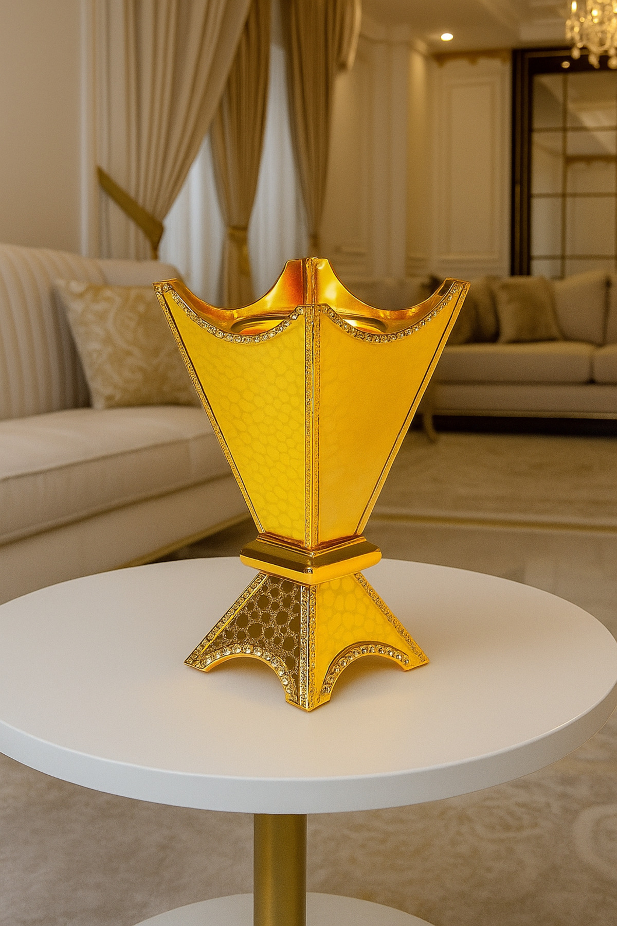 مبخرة ذهبية كبيرة - 1 قطعه