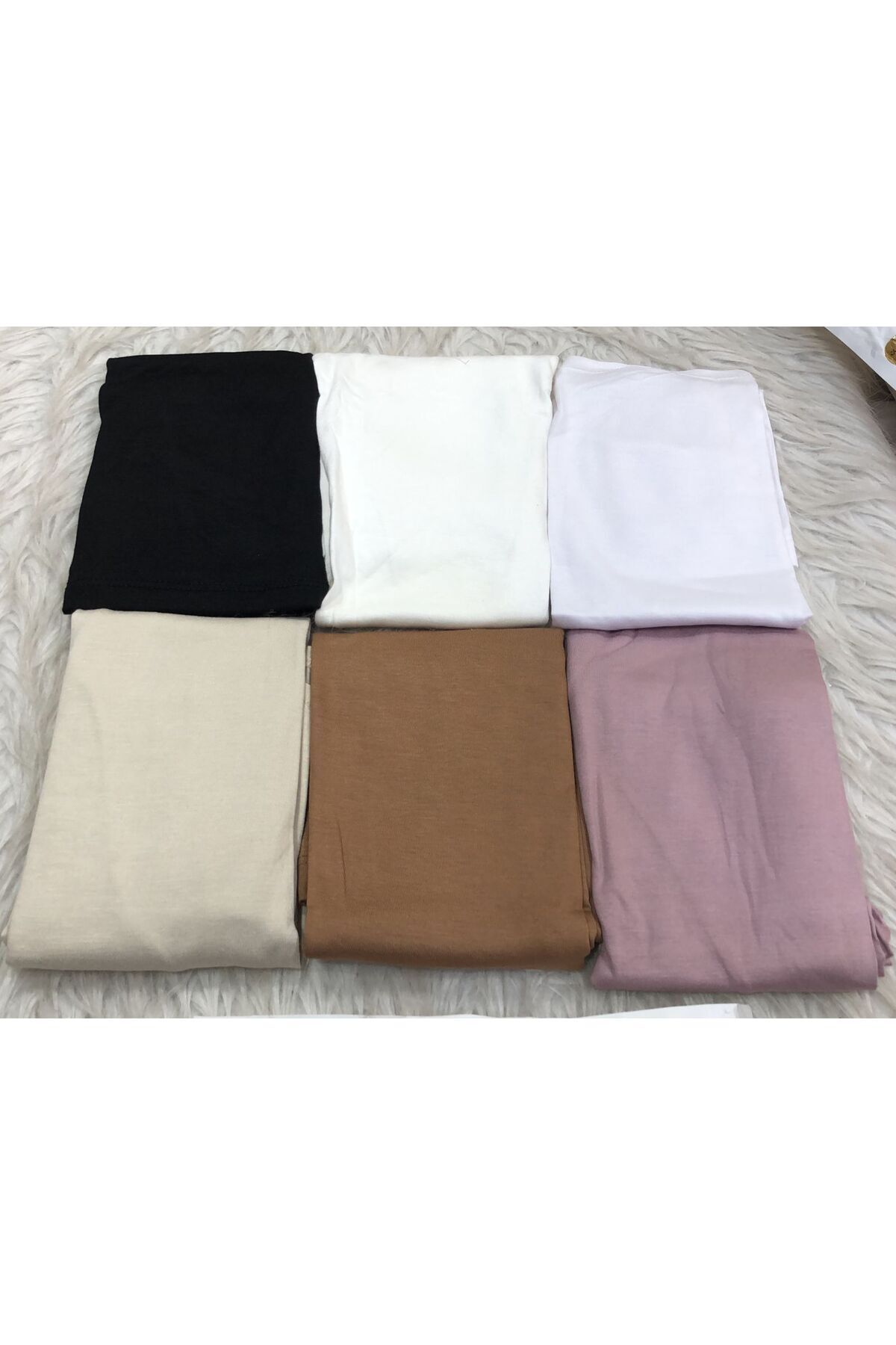 Be Smile&Happy-A set of 6 different colors of two-piece Syrian hijab consisting of (open bandana + hijab) 8