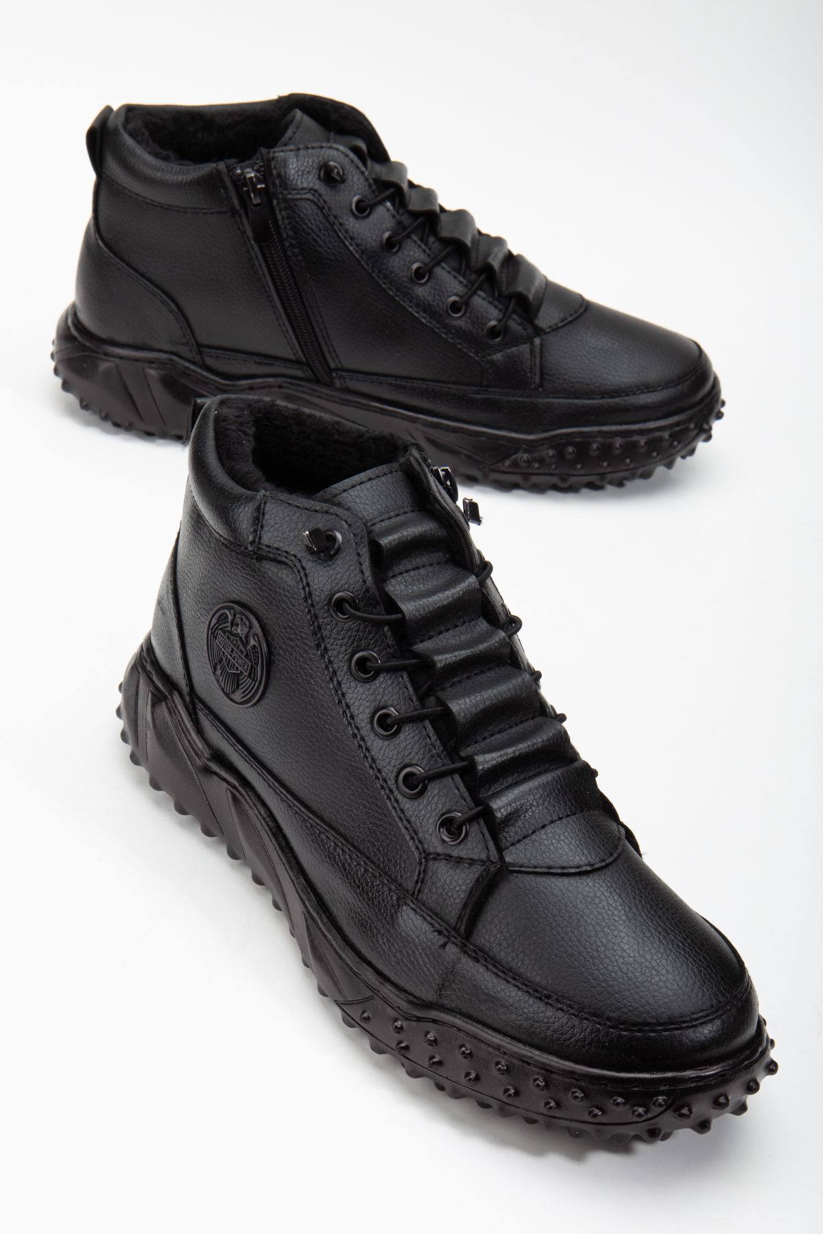 Sanvio Tarzkar  Siyah Günlük Su Geçirmez Dikişli Garantili Soğuğa Dayanıklı Sağlam Kaymaz Kauçuk Taban Erkek Bot - Görsel 4