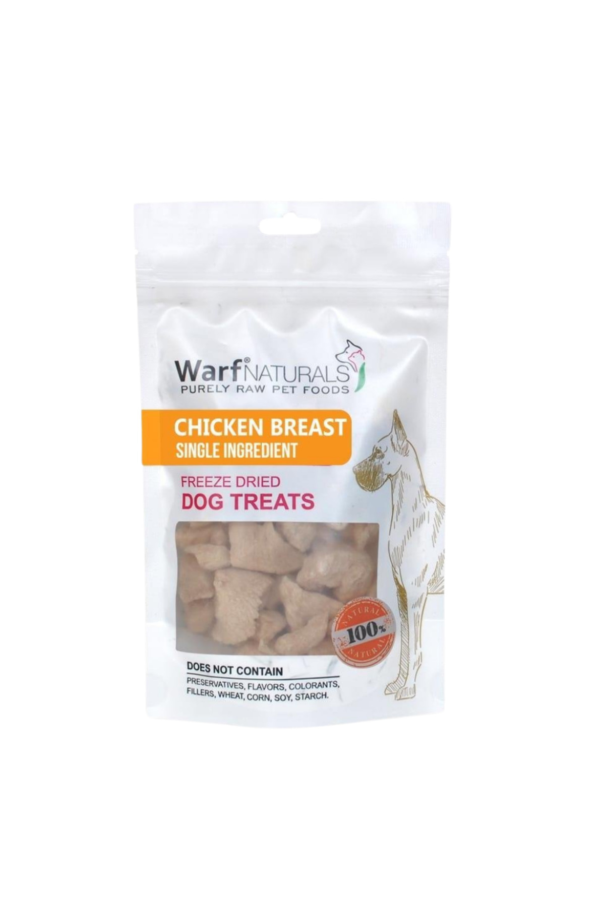 Warf Naturals Freeze Dried Tavuk Göğüs Köpek Ödülü 40 gr