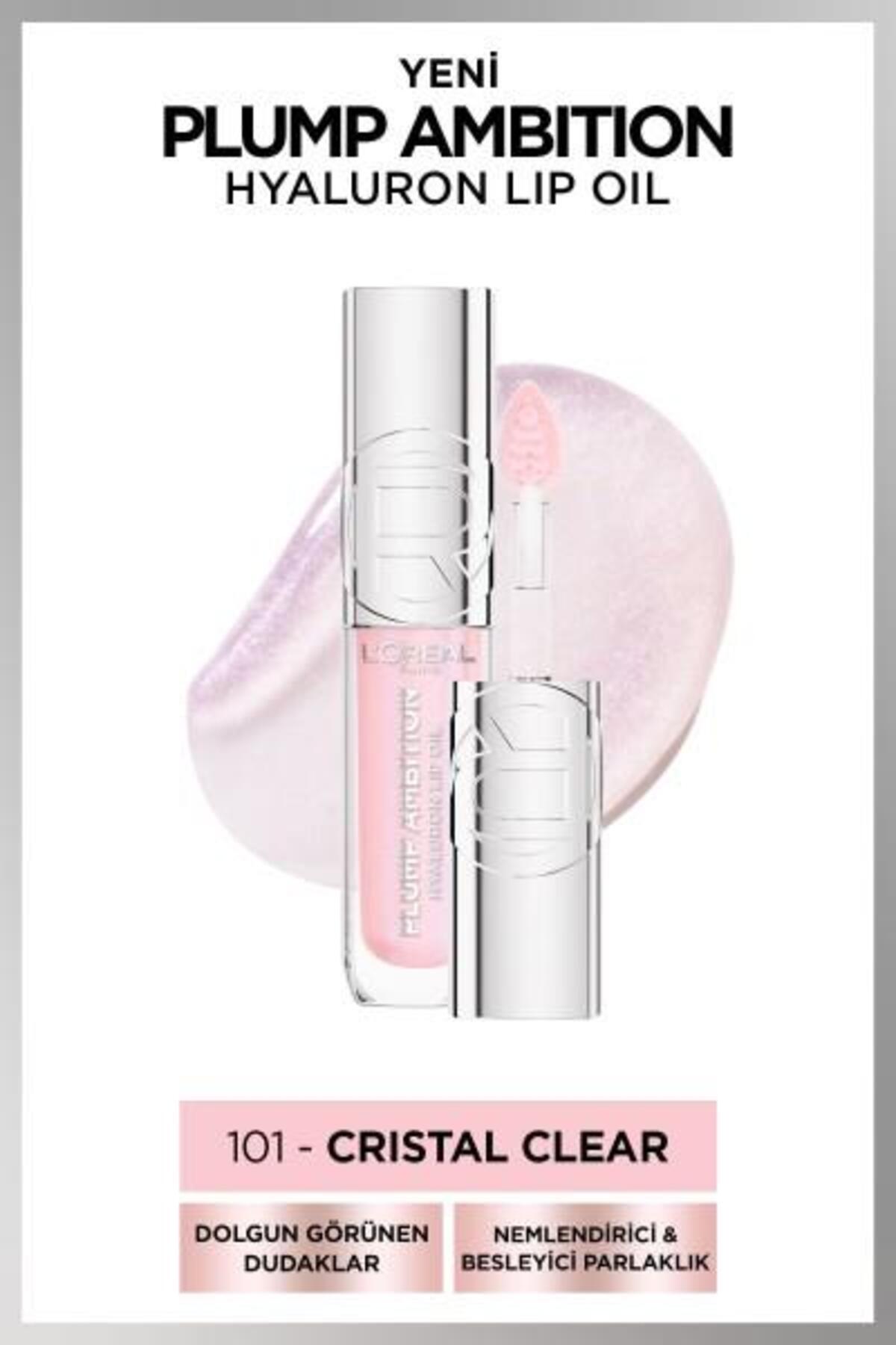 L'Oreal Paris L'Oréal Paris Plump Ambition Hyaluron Lip Oil Besleyici ve Nemlendirici Dudak Parlatıcısı - 101 Cris