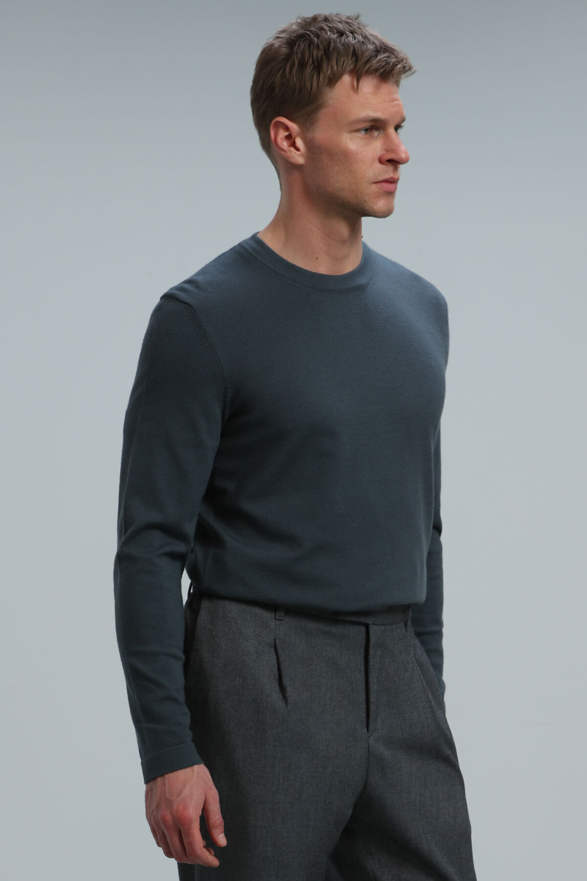 Lufian-Men's Sweater - Speed Petrol Color 5