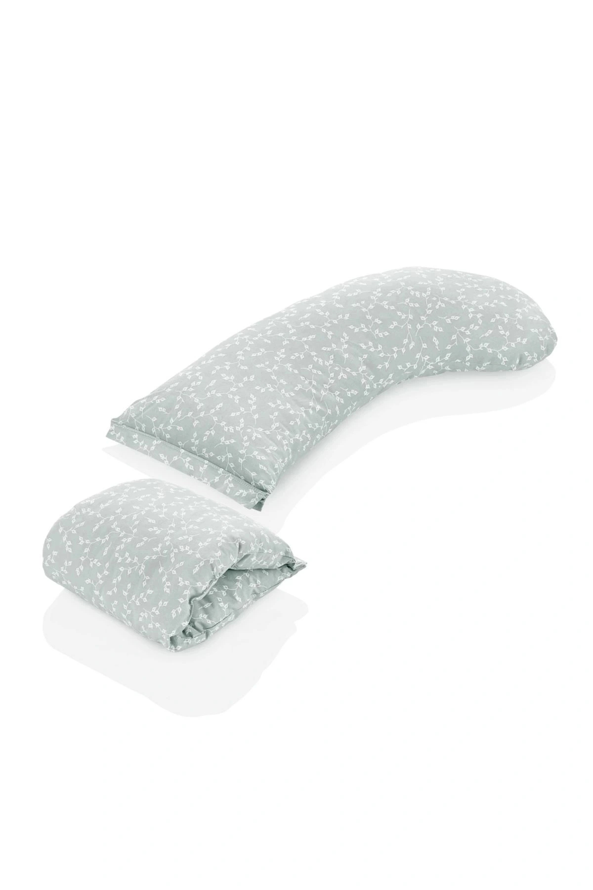 Babyjem Çok Fonksiyonlu Emzirme Destek Minderi & Anne Hamile Yastığı Yeşil Çiçek fotoğrafı 3 (önizleme)