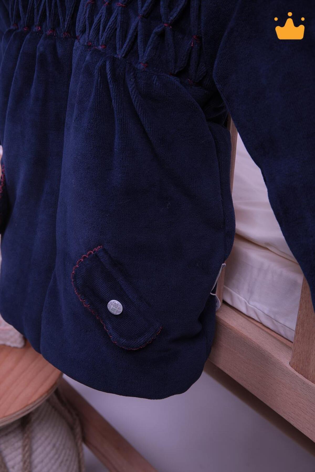 Babyhola Bebek Çocuk Kadife Kaban 12569 fotoğrafı 3 (önizleme)