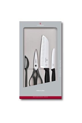 VICTORINOX 6.7133.4G Siyah Mutfak Seti, 4 Parça