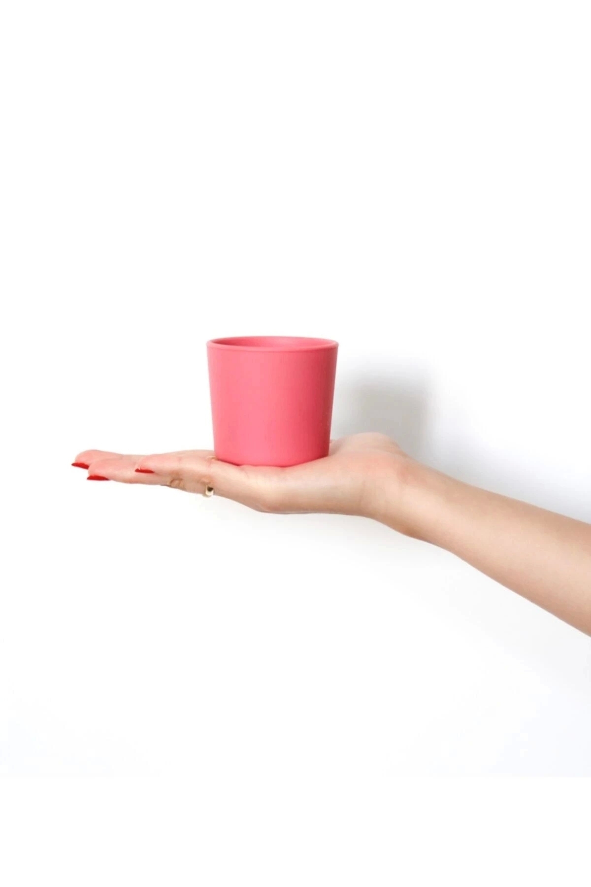 Babyjem Kolay Kavrama Silikon Bardak Somon fotoğrafı 3 (önizleme)