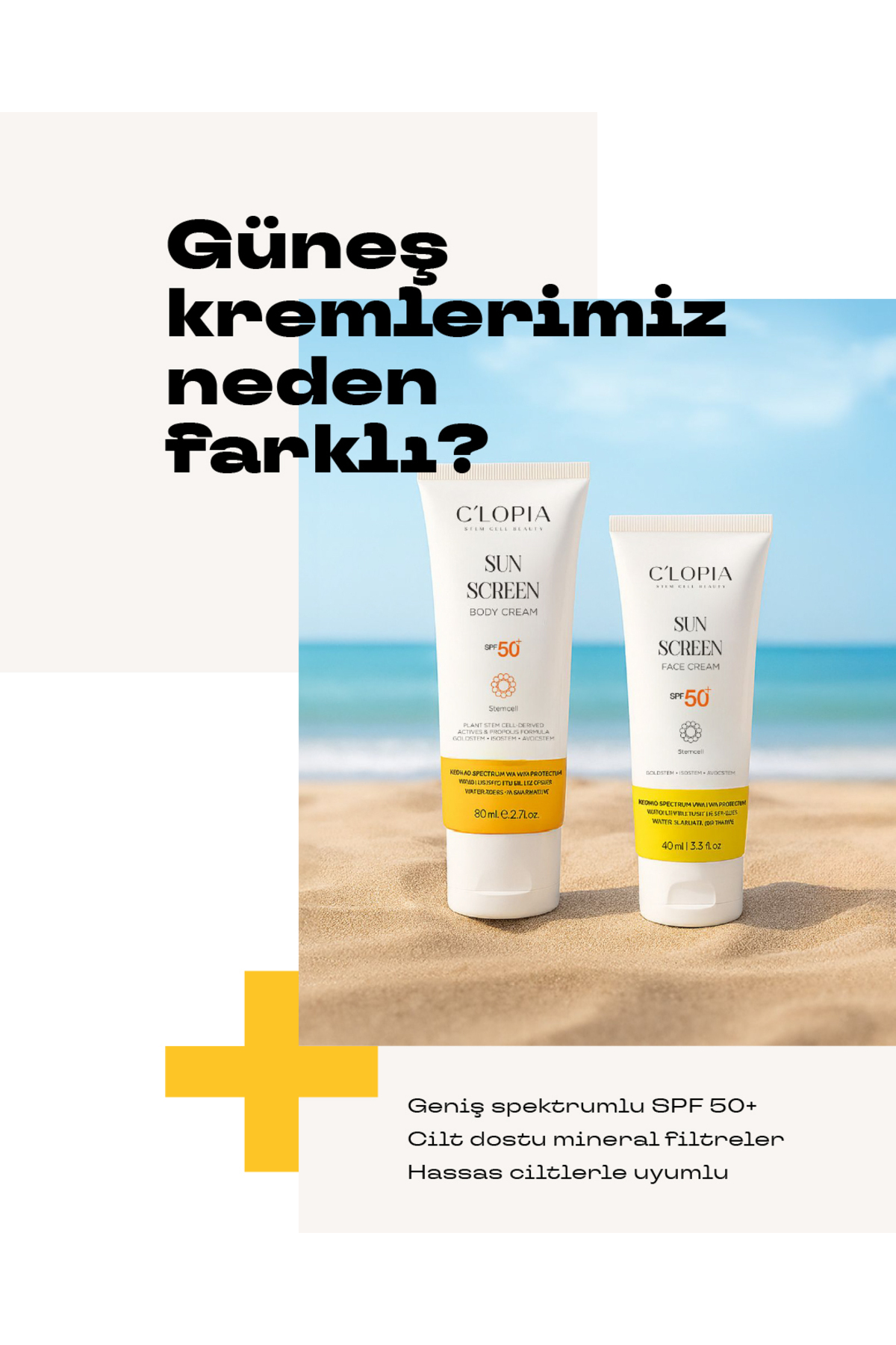 کرم ضد آفتاب بدن SPF 50+ محافظت در برابر اشعه‌های UVA و UVB فیلتر معدنی سلول‌های بنیادی گیاهی اکسید روی — CLPGNS02 — تصویر 8 از 9