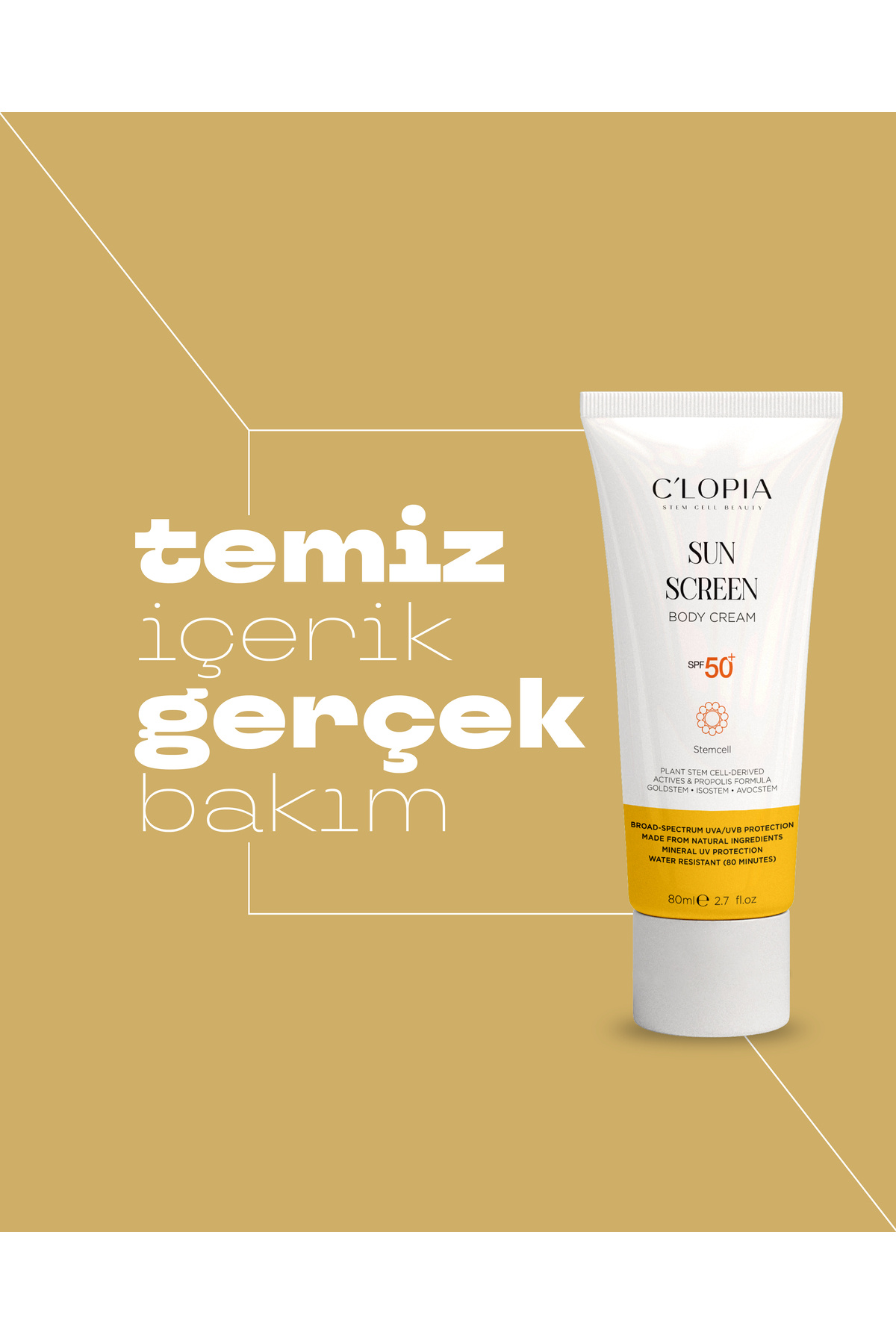 کرم ضد آفتاب بدن SPF 50+ محافظت در برابر اشعه‌های UVA و UVB فیلتر معدنی سلول‌های بنیادی گیاهی اکسید روی — CLPGNS02 — تصویر 7 از 9