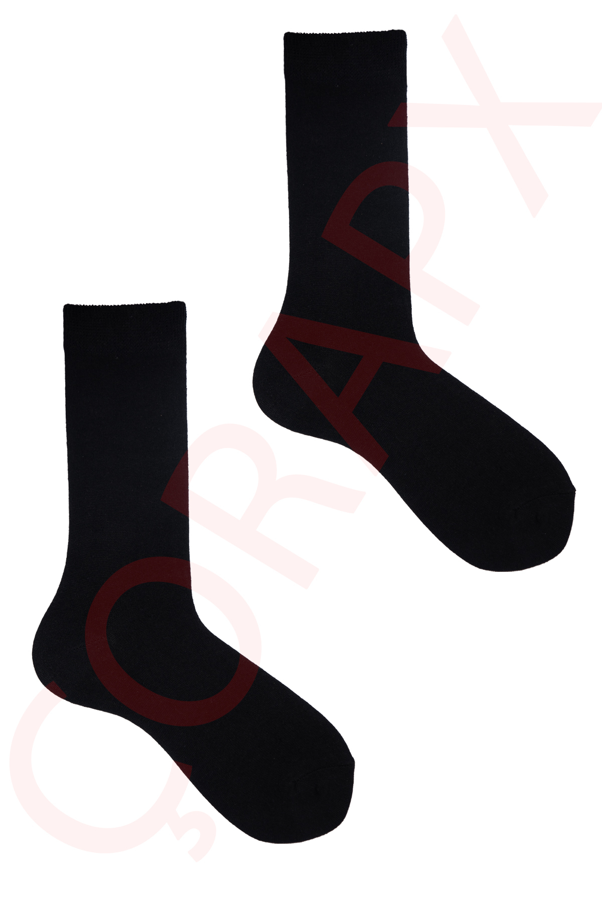 ÇORAPX  6'lı DİKİŞSİZ Erkek Siyah Pamuklu Uzun Çorap – Düz, Desensiz, Koku Yapmaz PARFÜMLÜ ( 6 ÇİFT ) - Görsel 3