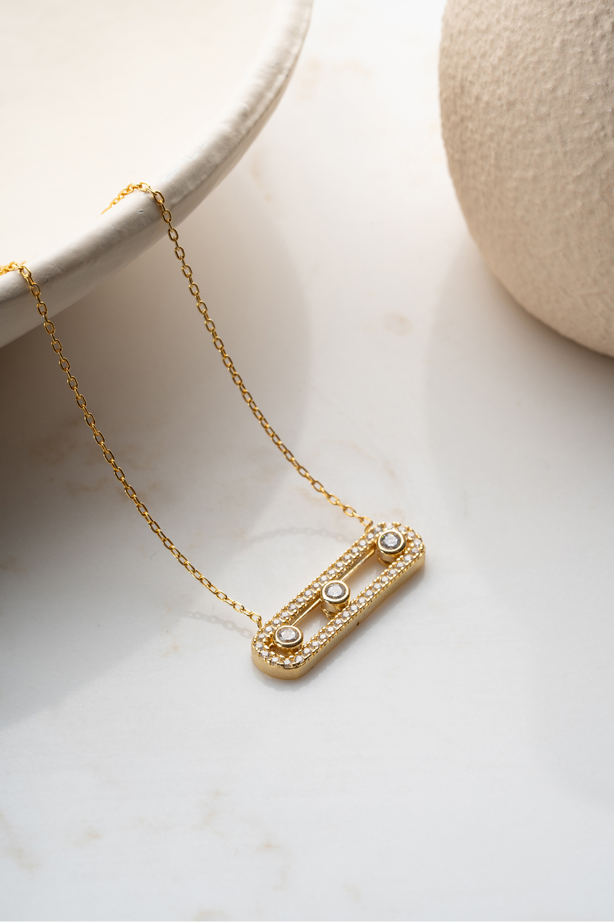 Silvano Jewelry 925 Ayar Gümüş Zirkon Taşlı Trend Kolye görsel 5