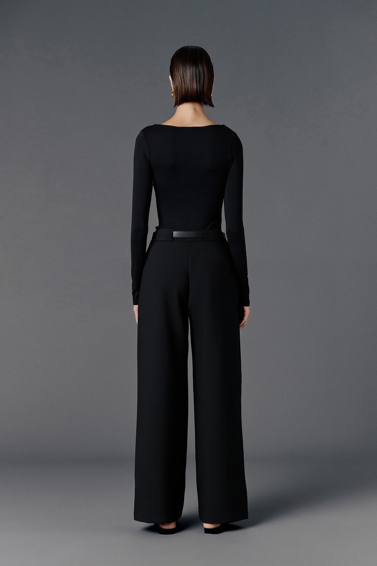 VATKALI  Kemerli wide leg pantolon - Görsel 5