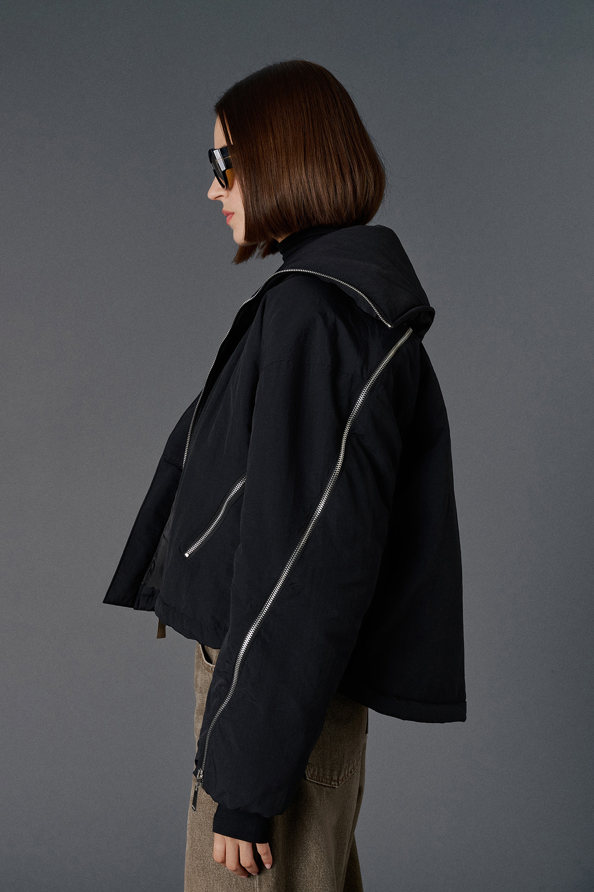 VATKALI  Fermuarlı bomber mont - Görsel 4