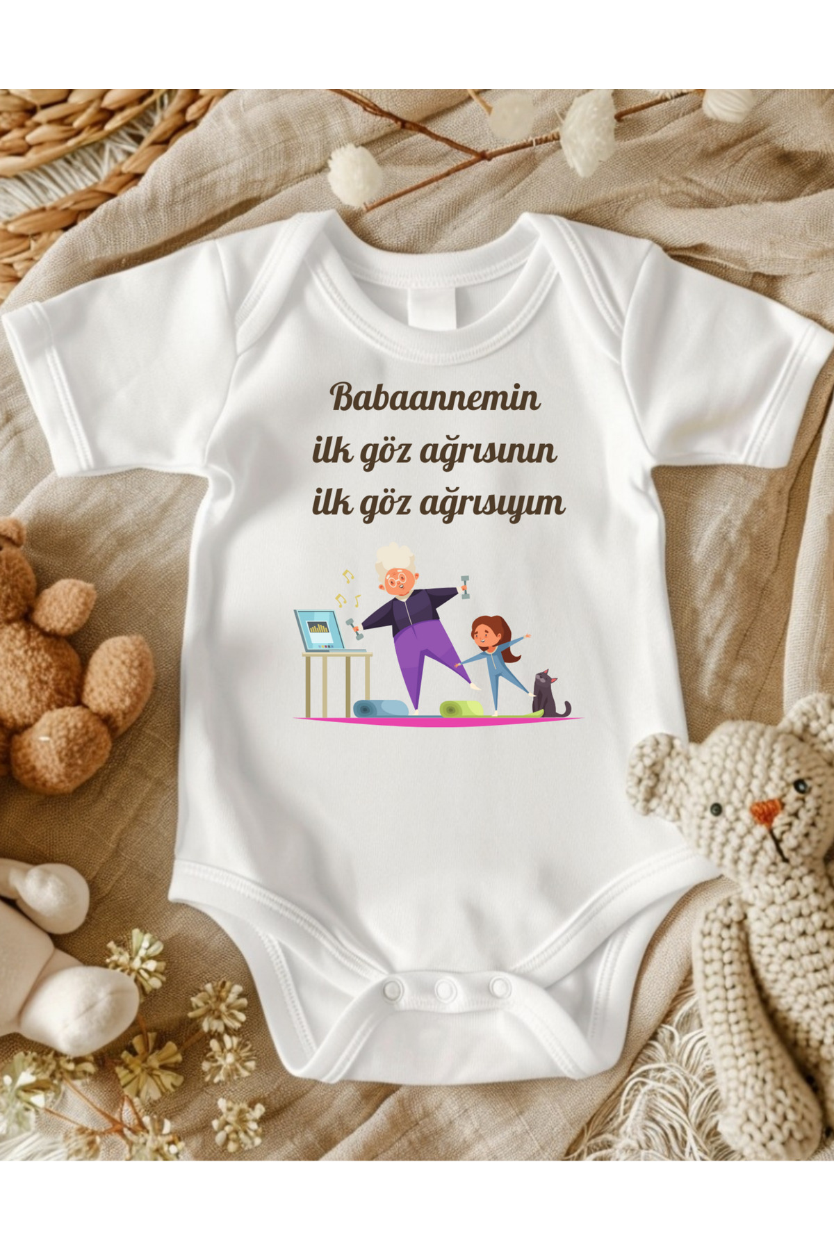 GRANDMOTHER WRITTEN BODYSUIT WRITTEN BABY BODYSUIT NAME PRINT