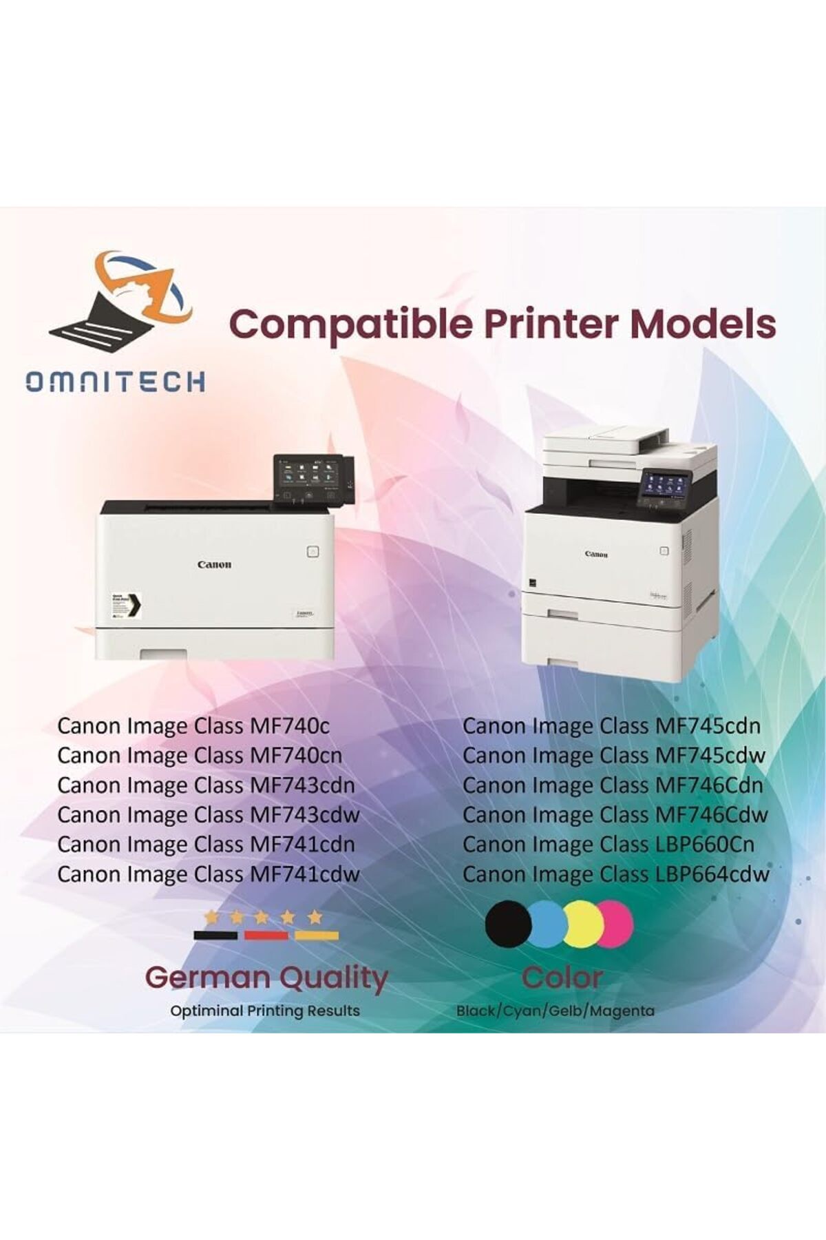 Omnitech-Omni Tech 055 Magenta High Yield Toner - Compatible with Canon Image Class MF740C, MF743Cdw, MF741Cd 8