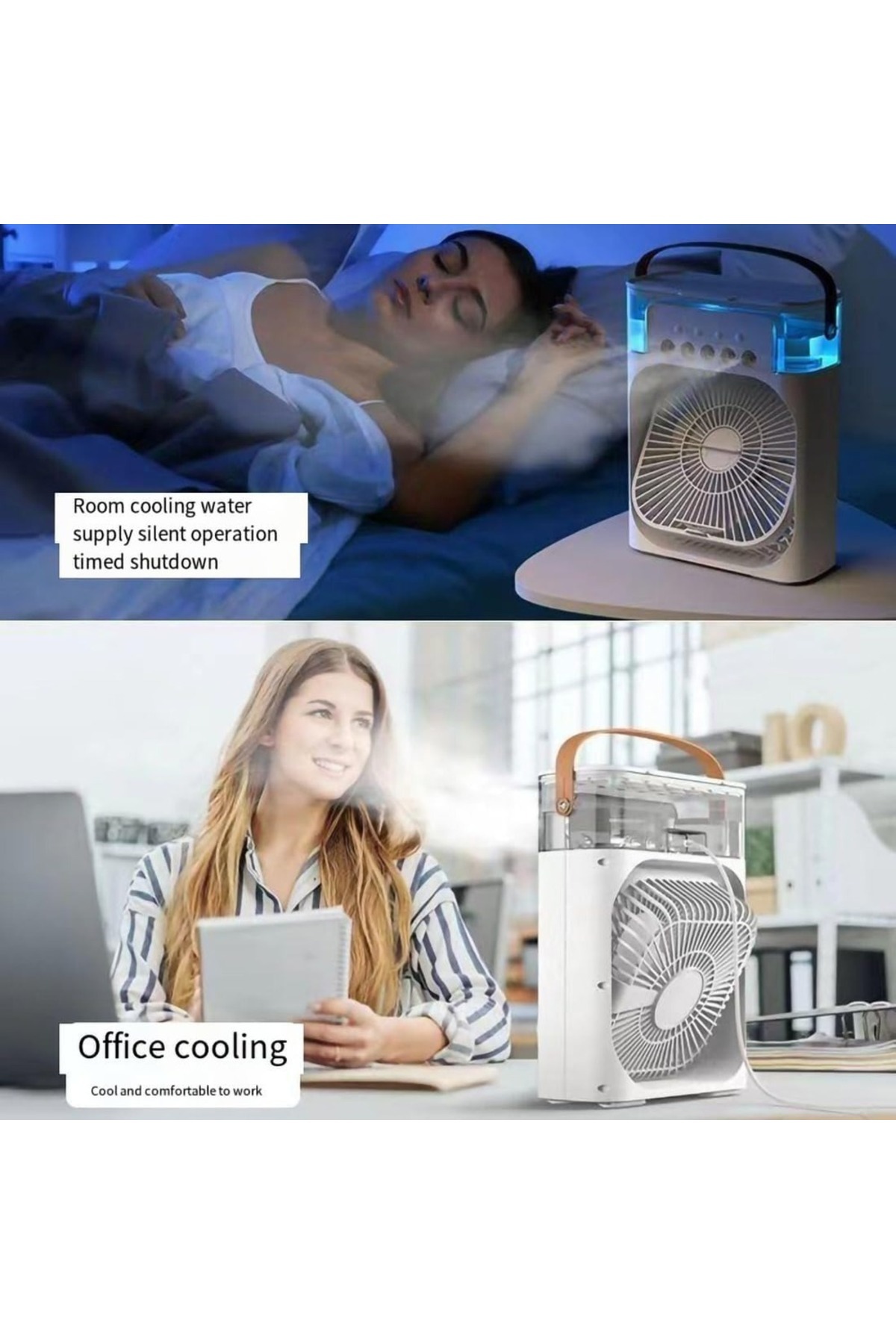 Universal-Mini-Mist Fan UN-MF008Instant Cooling Humidifier with Seven Colour LED Timer Function 3
