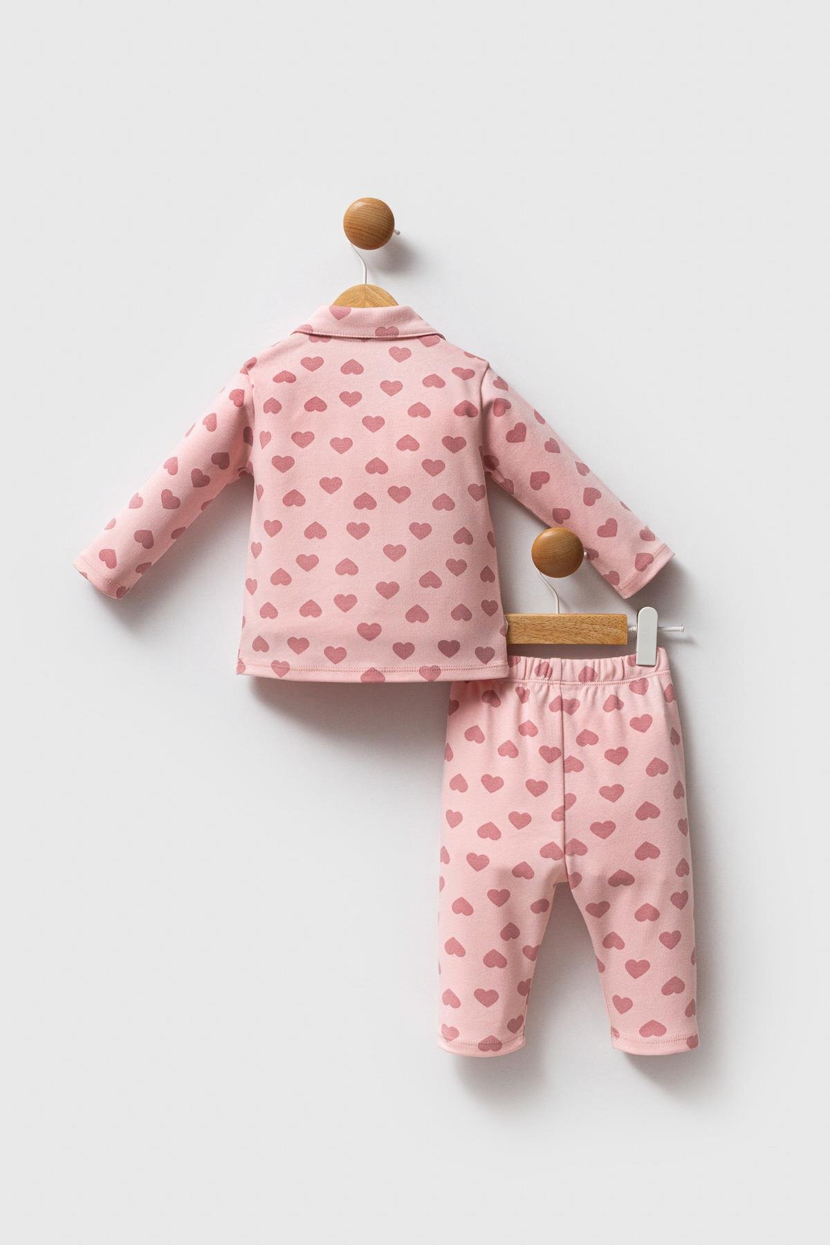 U.S. Polo Assn. U.S. Polo Assn. Kız Bebek Gömlek Pijama Açık Pembe fotoğrafı 2 (önizleme)