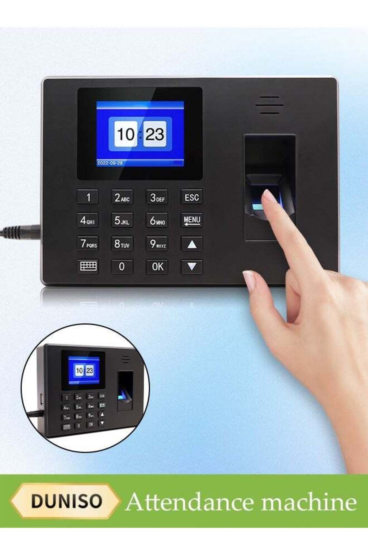 DUNISO-Intelligent Biometric Fingerprint Password Attendance Machine 1