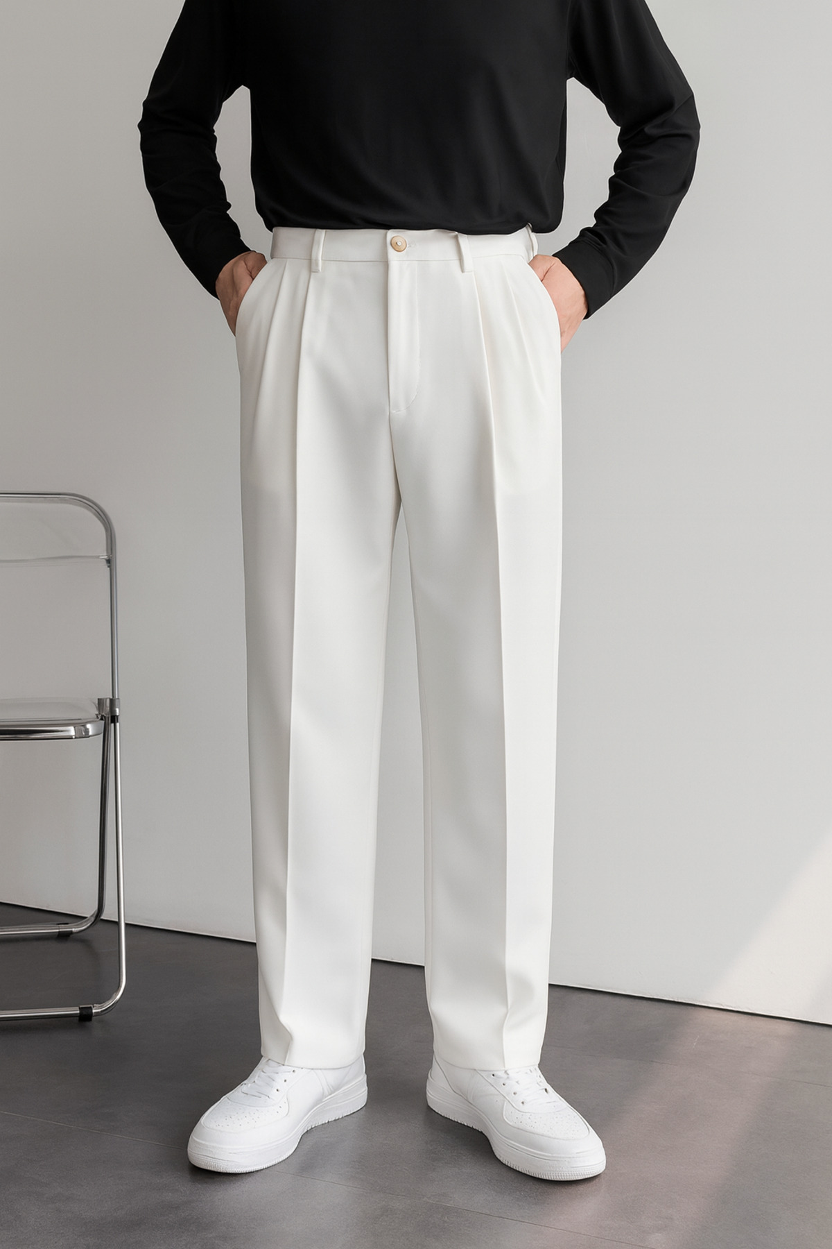 town walker  Erkek Baggy Kumaş Pantolon Old Money